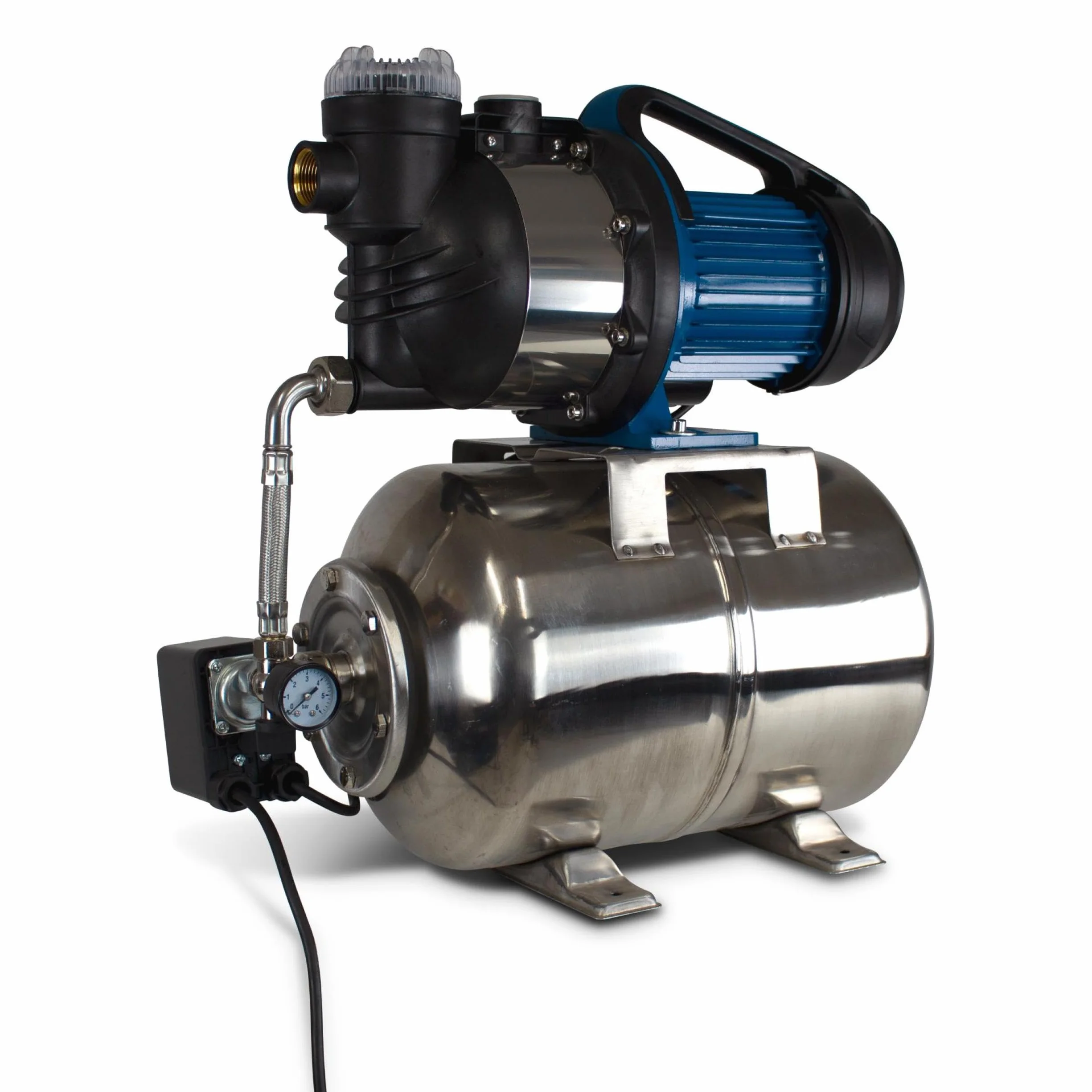 HYUNDAI HBP1300 Surpresseur 1300 W 24 L 4500 L/h Moteur induction Eaux claires