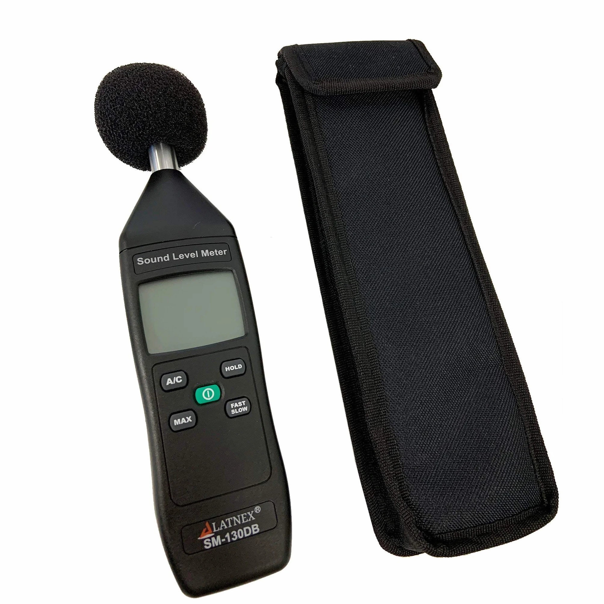 LATNEX SM-130DB Lecteur de Décibels Numérique avec Certificat d'Étalonnage, Appareil de Mesure de Niveau Sonore Type 2