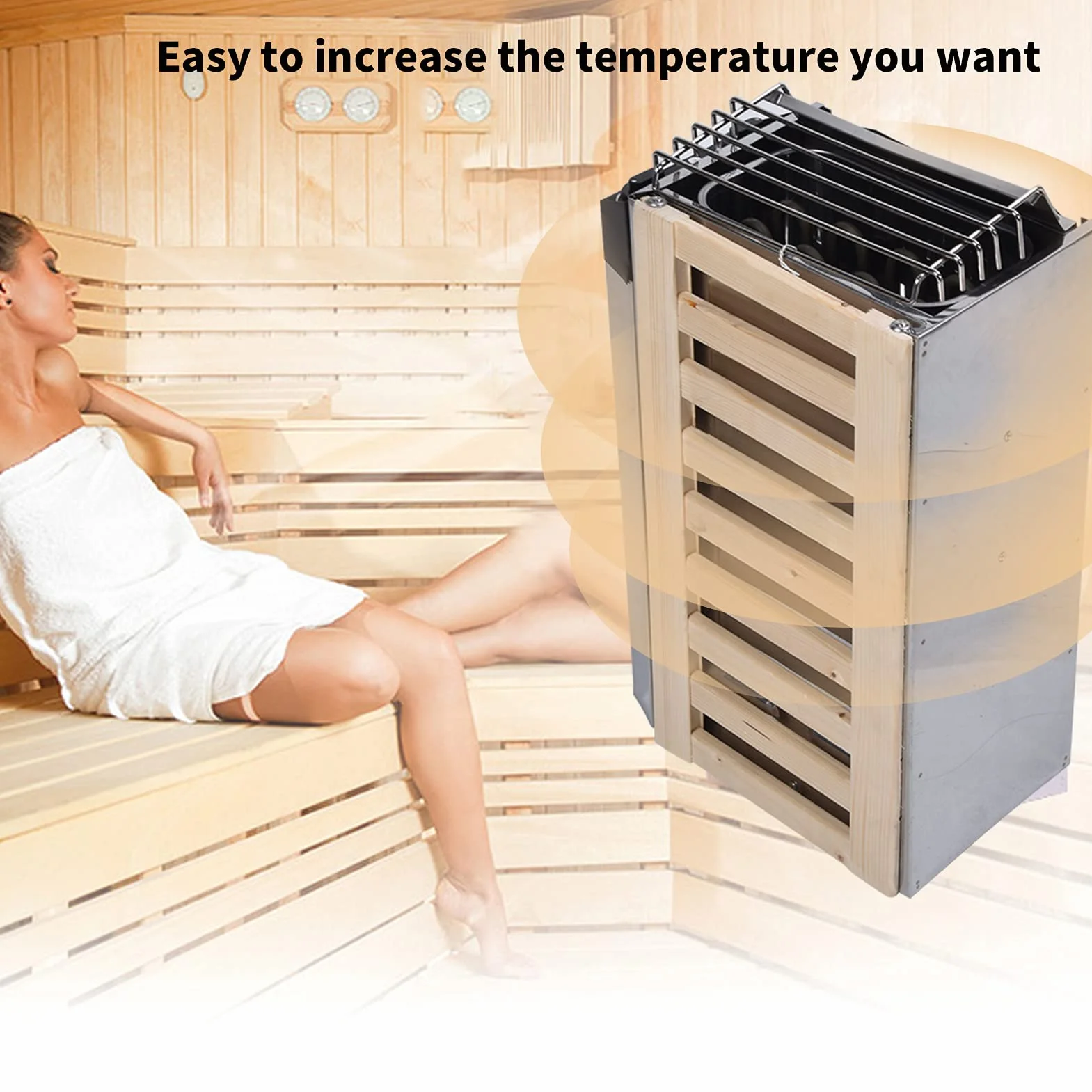 Poêle de sauna 3,6 KW acier inoxydable chauffage interne 230 V
