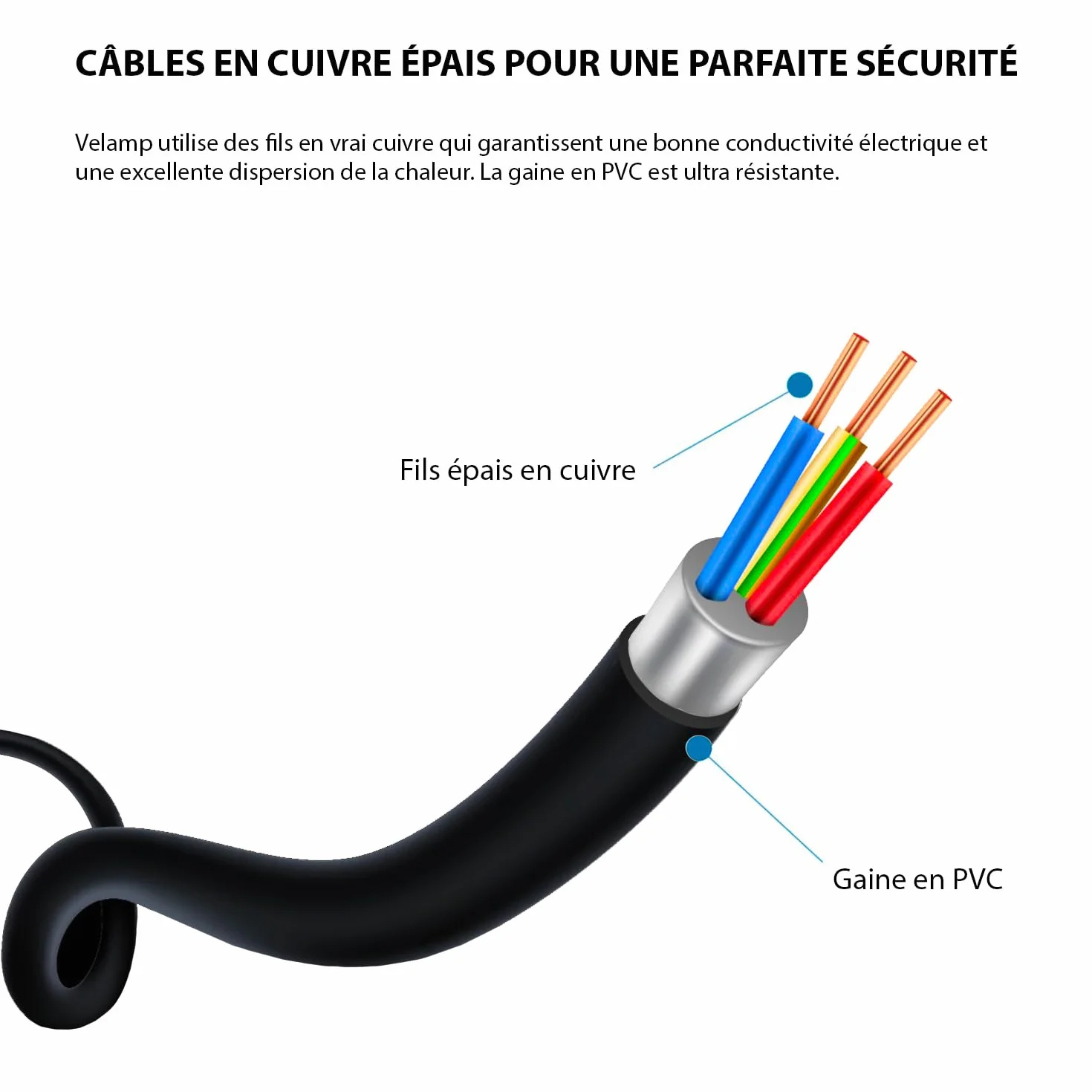 VELAMP REEL-FR-40 Enrouleur Rallonge Électrique 15M 4 Prises IP44 16A Câble 3G1,5 mm²