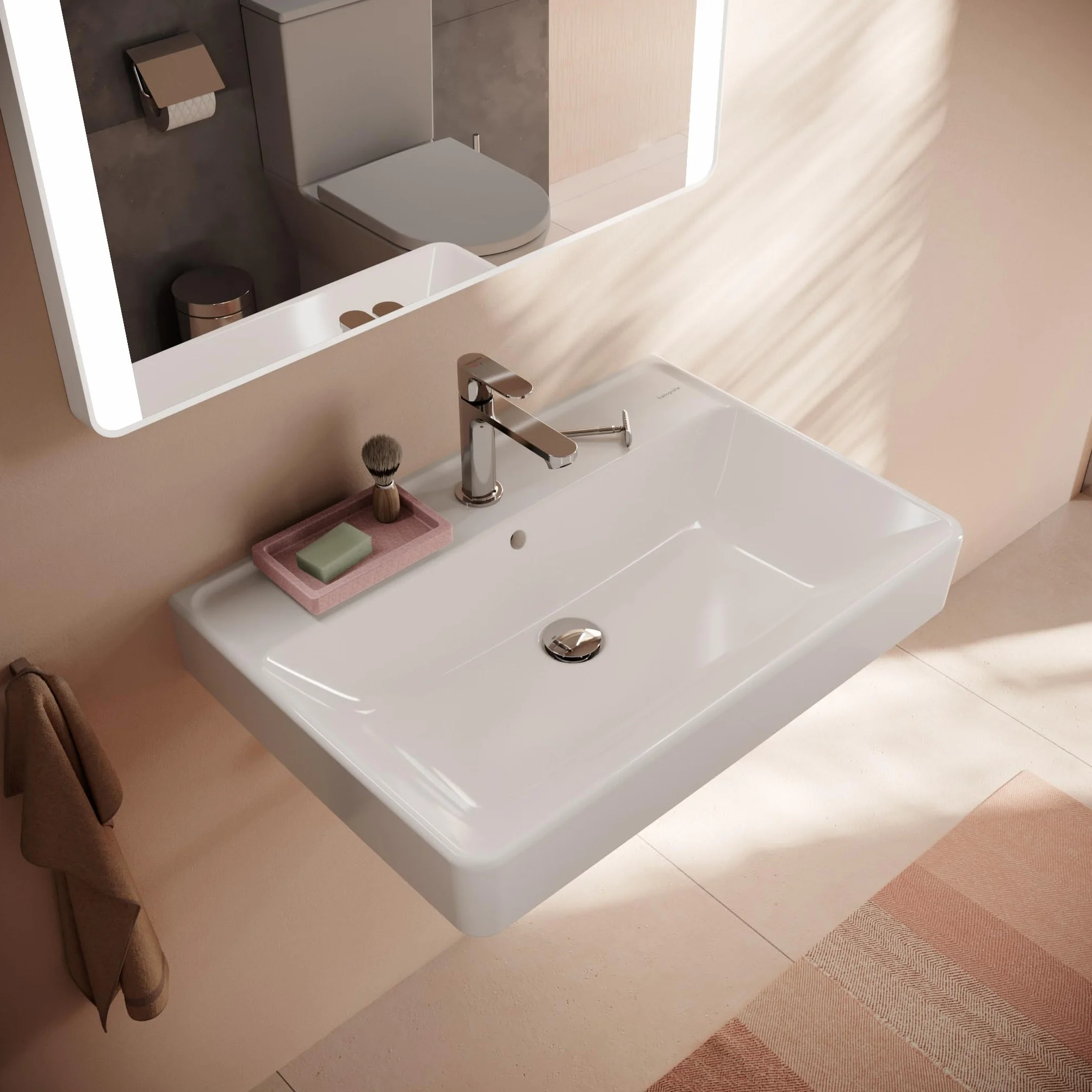 hansgrohe bonde Push-Open pour lavabo et bidet avec trop-plein Chromé