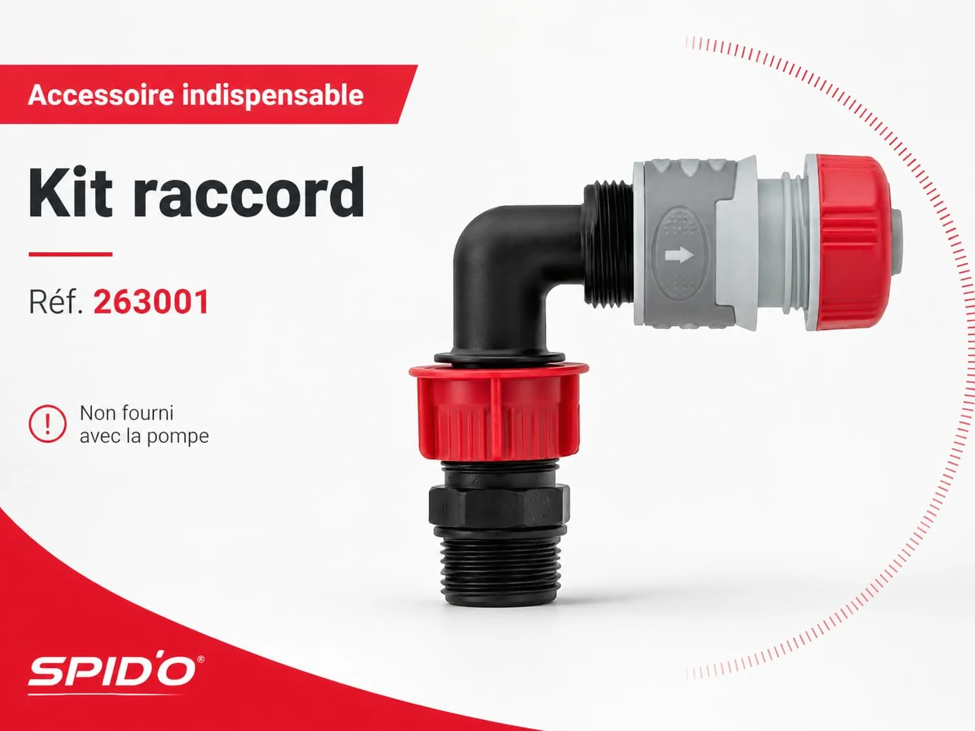 Pompe d'Arrosage Portable Spid'O 600 W - Débit 3600 L/h - 3,5 Bar - Corps en Fonte - Pompe de Surface 230 V