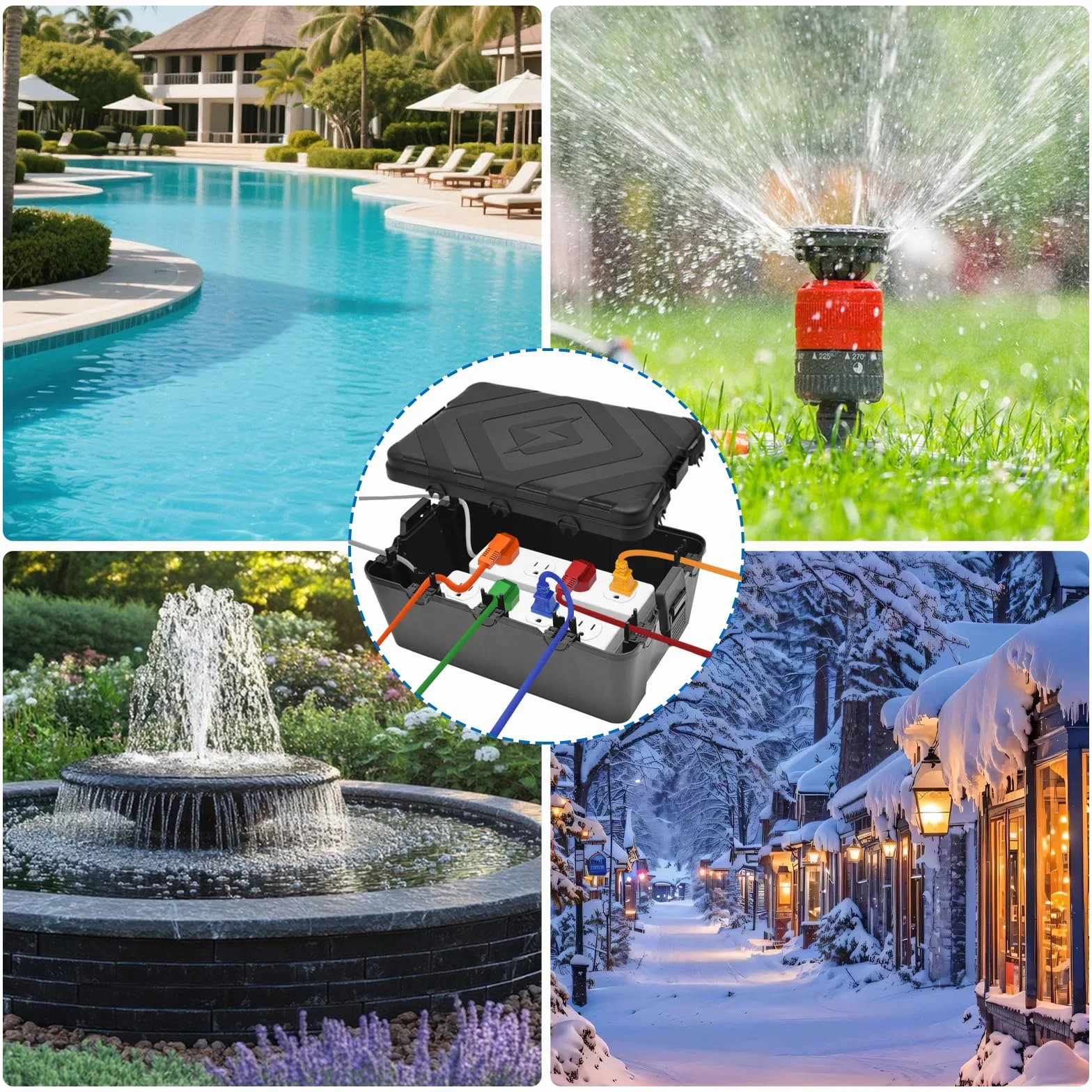 Boite Etanche Electrique Exterieur IP54 32x21x13cm Coffret Electrique Résistant aux Intempéries