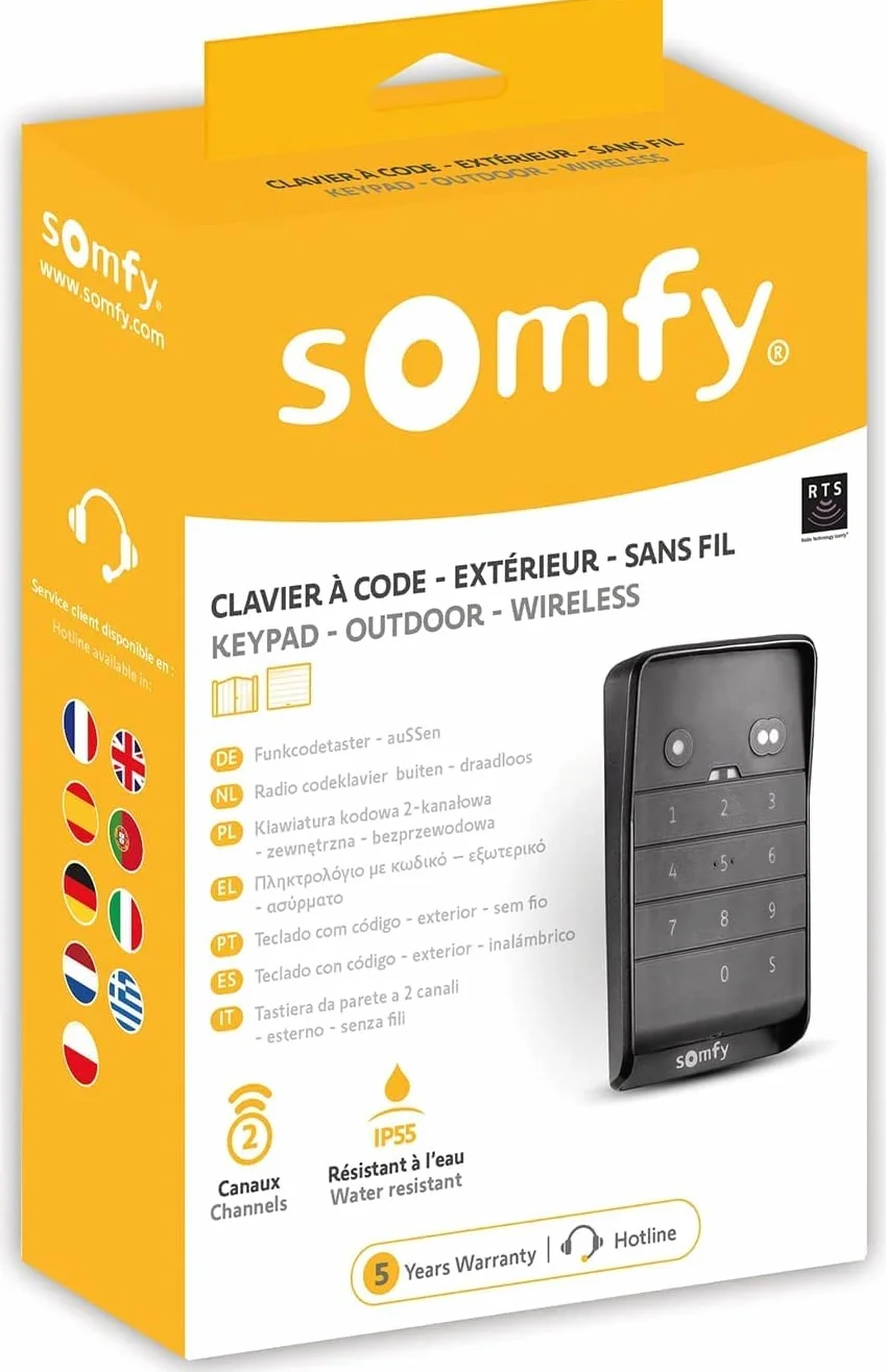 SOMFY Clavier digicode RTS pour Set-top box