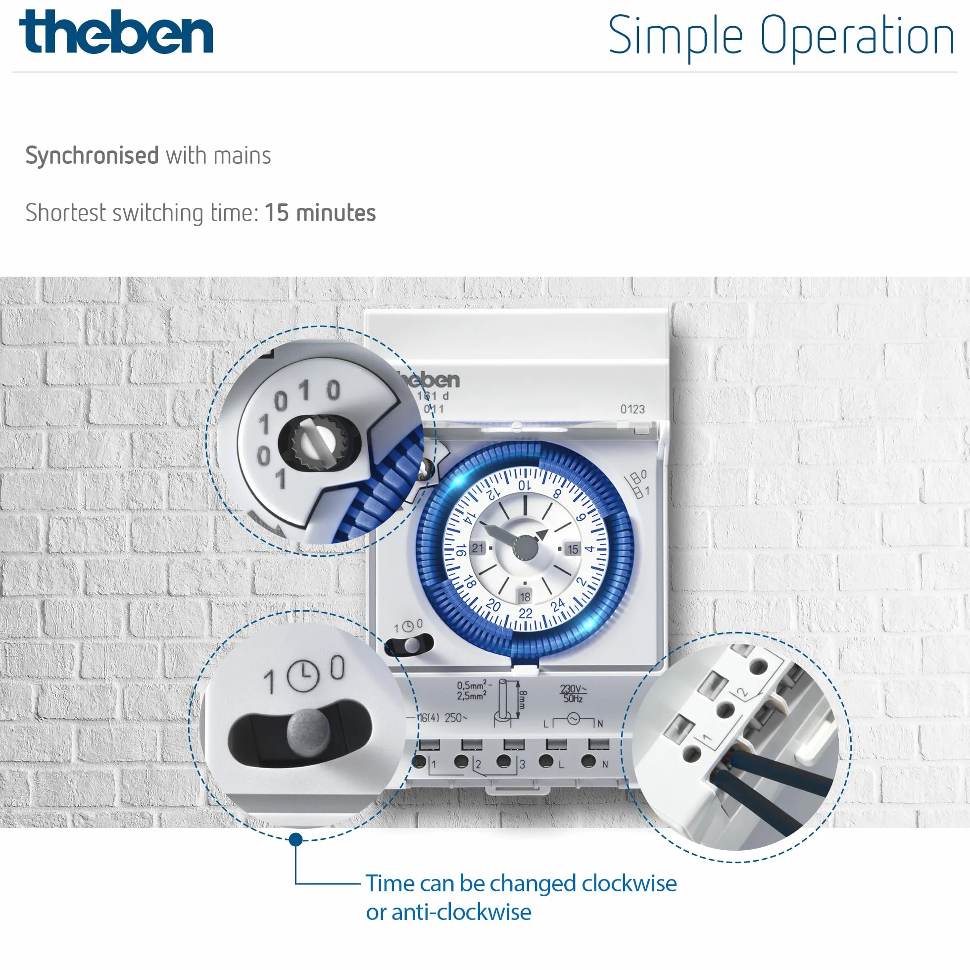Theben SYN 161d Horloge programmable analogique 1 Canal