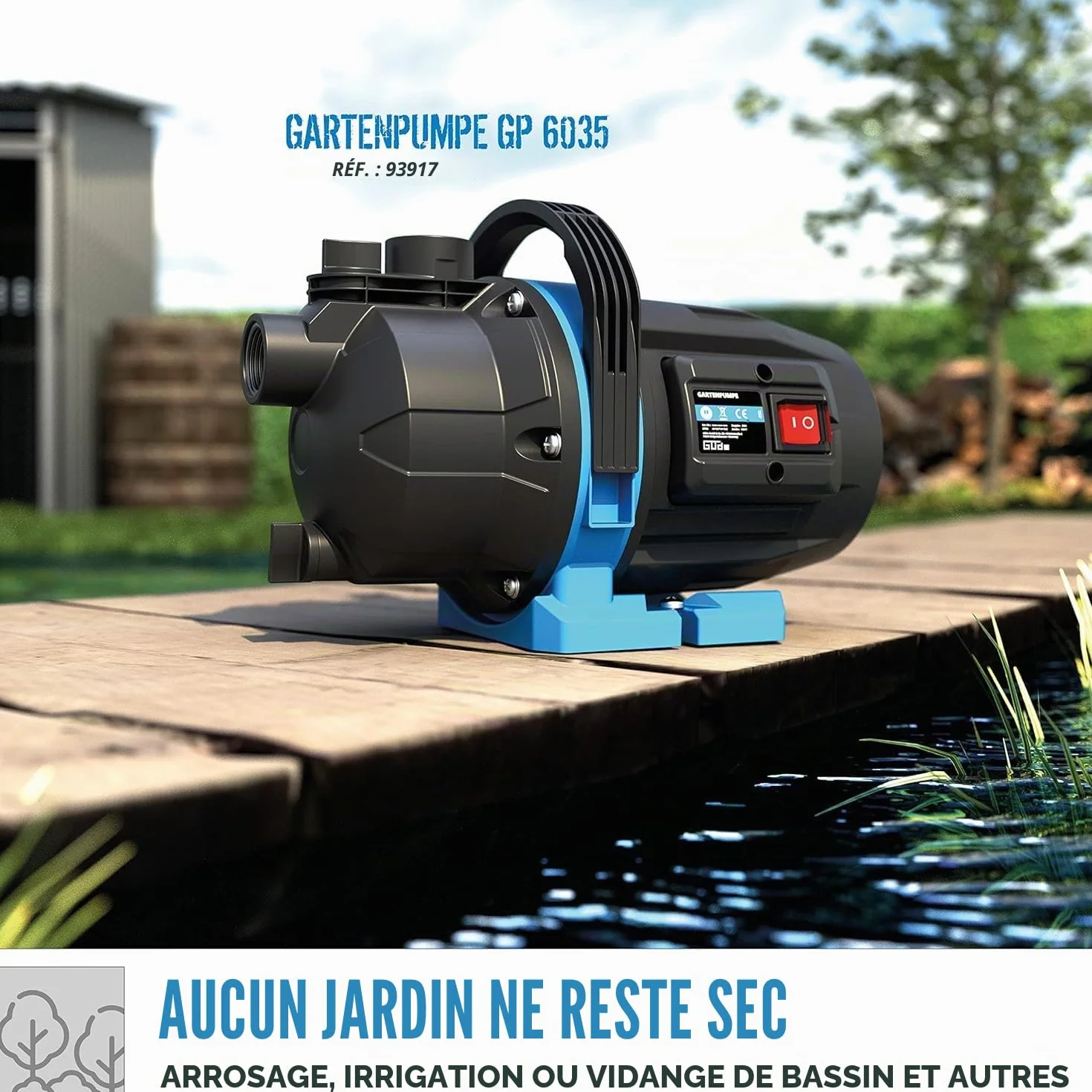 Güde Pompe de jardin GP 6035 600 W 3200 l/h 7 m 1" IT