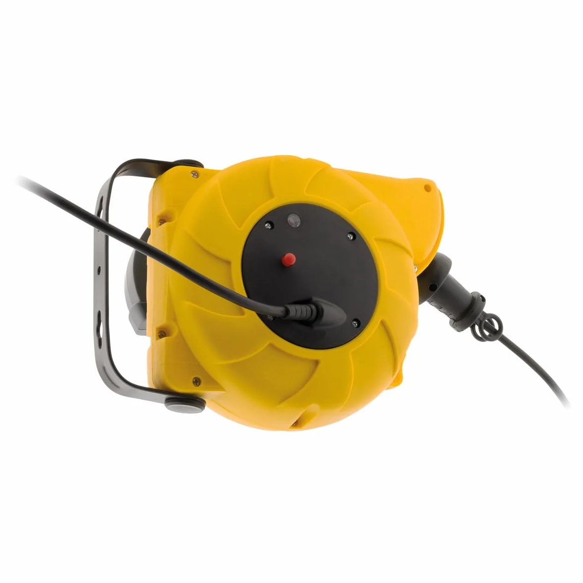 Zenitech Enrollador de Cable Eléctrico de Pared Schuko 11m HO5VV-F 3G1,5mm² 2300W Recogida Automática