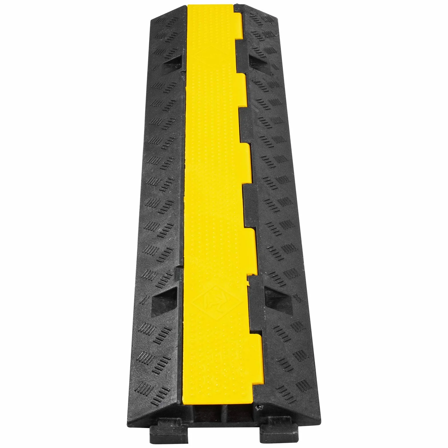 VEVOR 3PCS Rampe Protection Câble 2 Canaux PVC Caoutchouc 101x24,5x5 cm Capacité 4989 kg