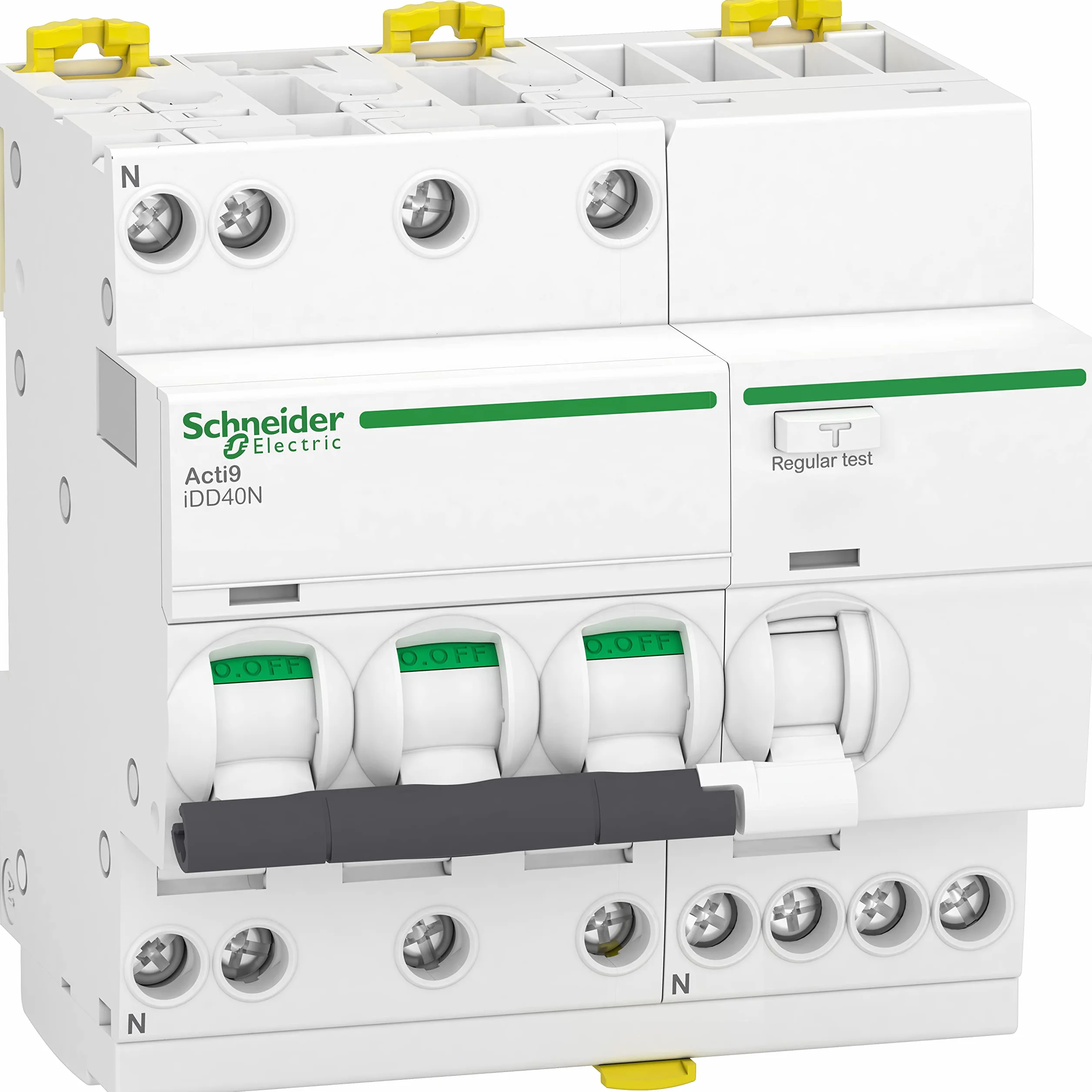 Schneider Electric Acti9 iDD40N disjoncteur différentiel 3P+N C 16A 6000A 10kA 30mA type AC A9DA3716