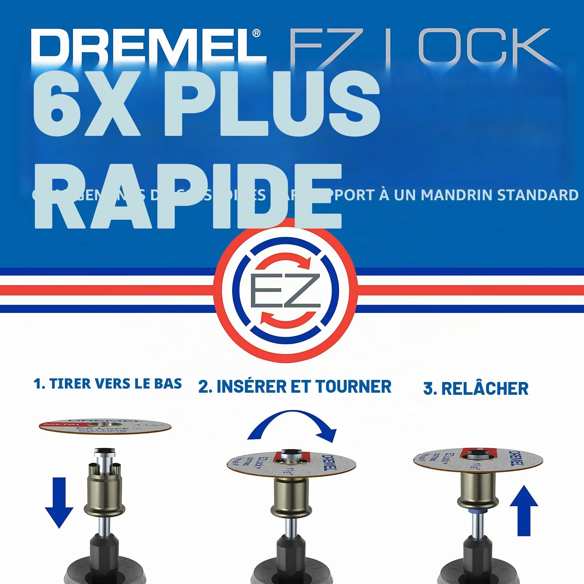 Kit d'accessoires Dremel 710-08 160 pièces pour outils rotatifs EZ Lock 1/8" - coupe, polissage, ponçage