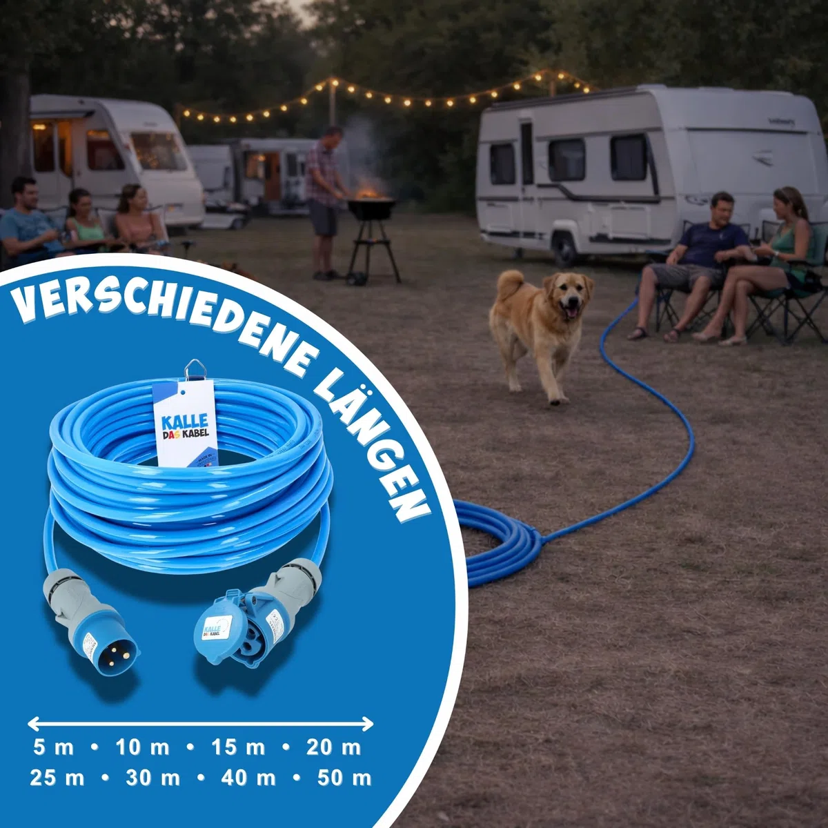 KALLE DAS KABEL Rallonge CEE 230 V H07BQ-F 3G 2,5 mm² 10 mètres