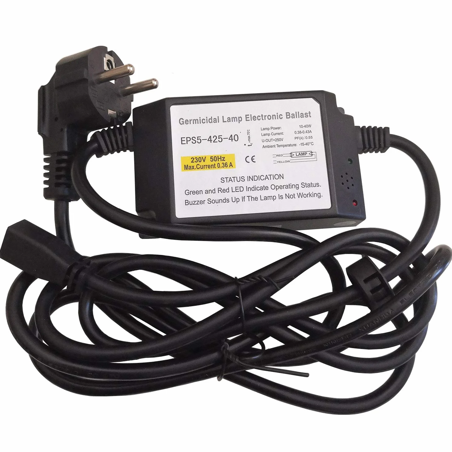 40W 230V Germicidal Lamp Electronic Ballast T5 UV Ballast with Buzzer Alarm IP60 RW5-425-40