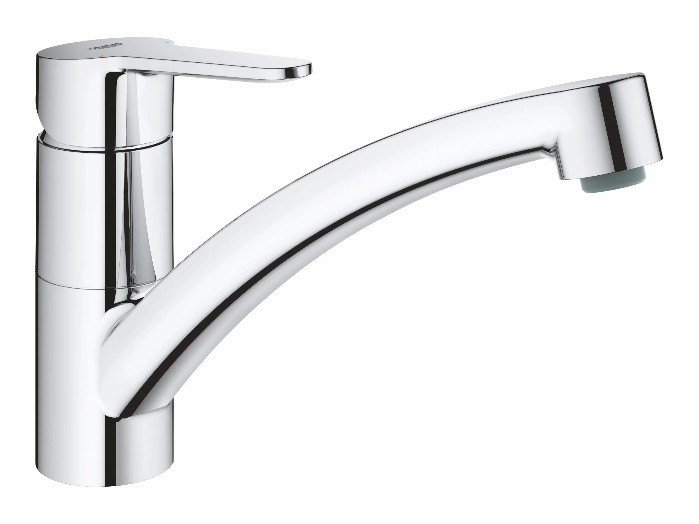 GROHE StartEco Mitigeur Monocommande Évier, Robinet Cuisine, Bec Bas, Rotation 140°, Chromé