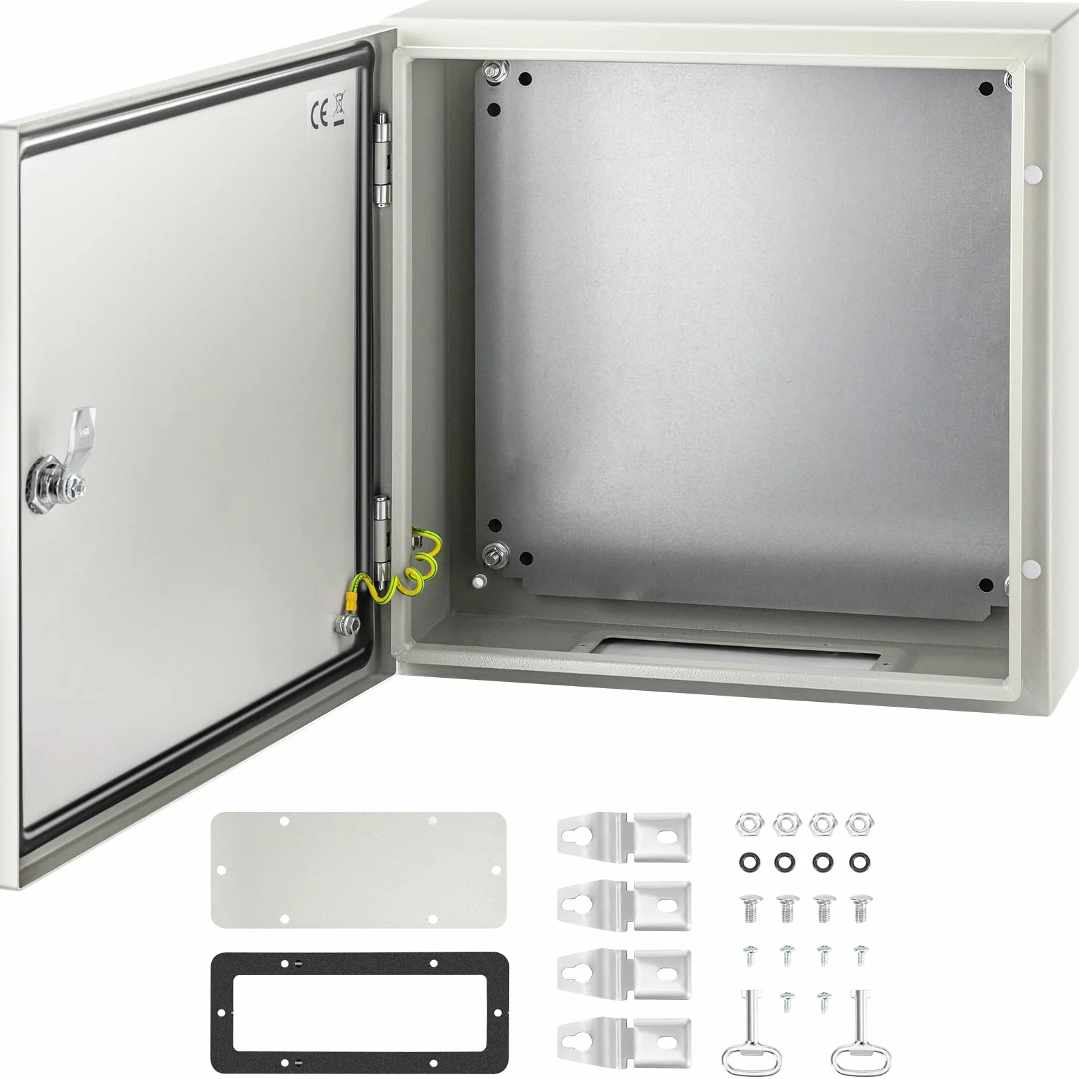 VEVOR Boîtier en acier au carbone NEMA 4X IP66 40x40x15 cm Armoire électrique étanche