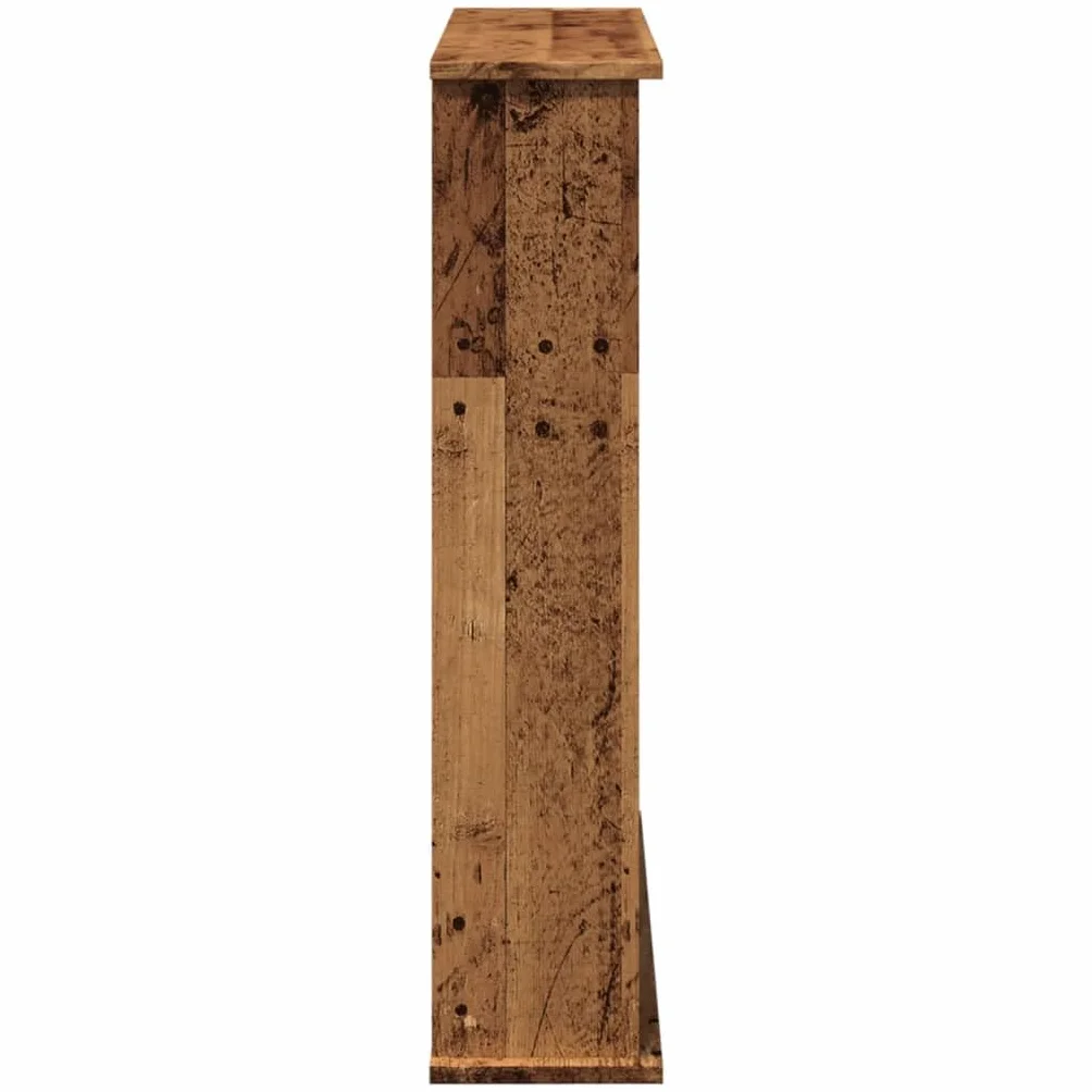 Cadre de cheminée vieux bois 75x20x87,5 cm bois d'ingénierie