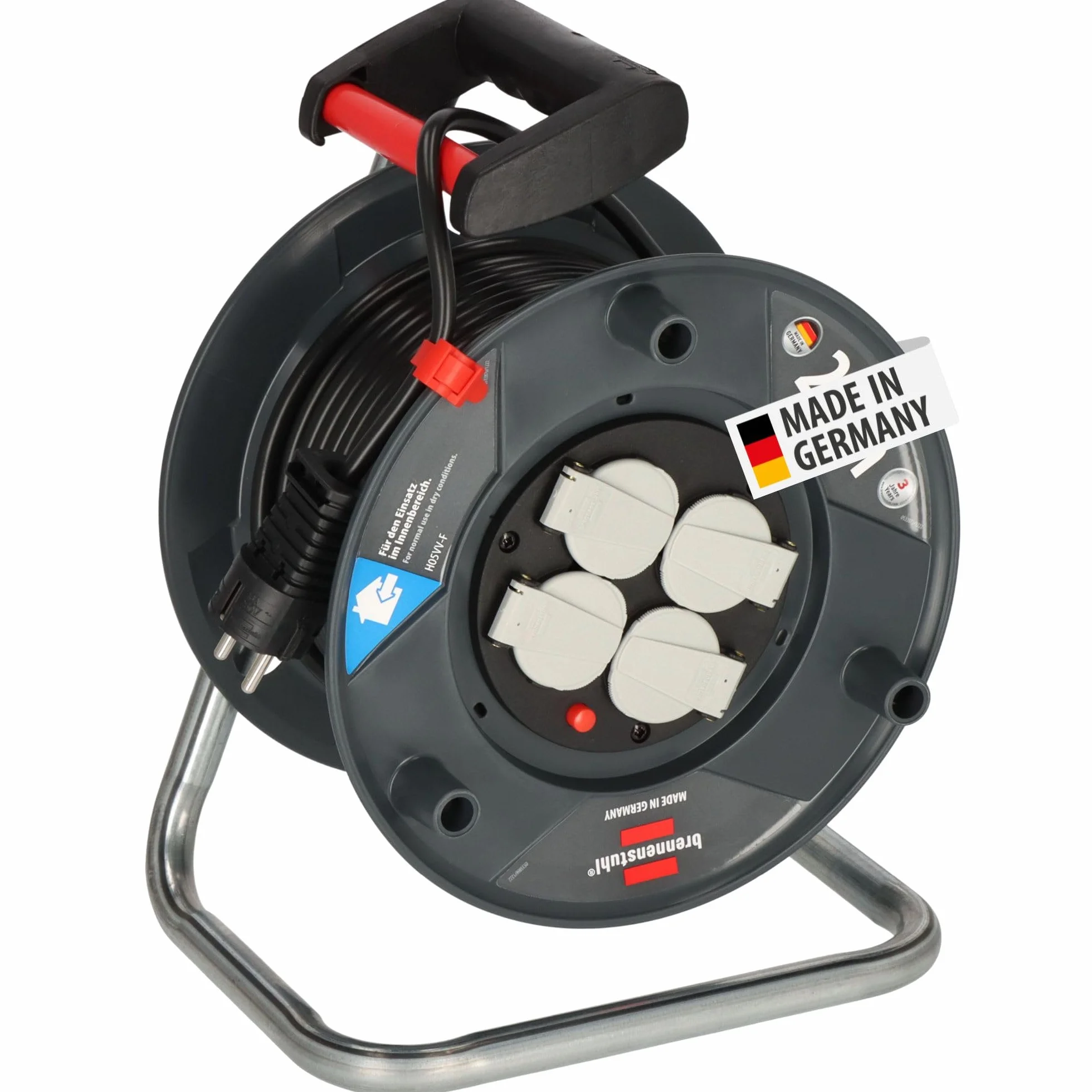 Brennenstuhl Garant V2 Enrouleur de câble Noir 25 m