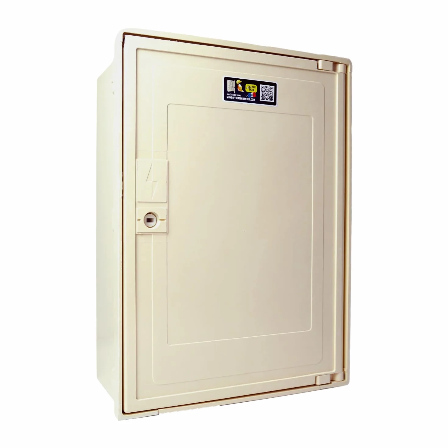 Carré Rouge Coffret Compteur de Chantier Triphasé 30/60A 18/36 KVA Disjoncteur ENEDIS 49x35x20 cm