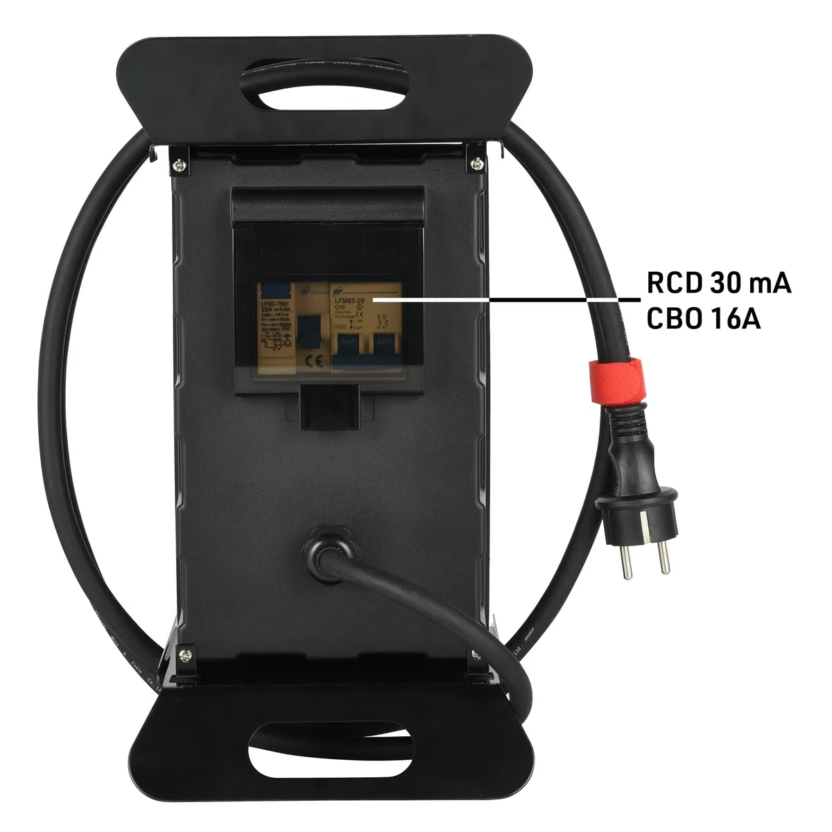 Electraline Coffret de Chantier 16A 5 Prises Françaises IP44 avec Disjoncteur Différentiel 30mA