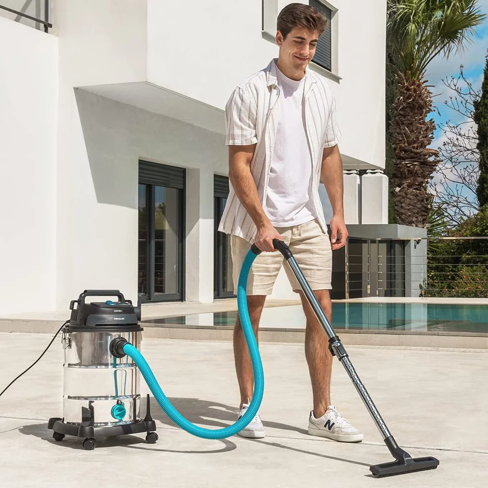 Cecotec Conga Rockstar Wet & Dry Steel Pro Aspirateur Solides et Liquides 30 L 1600 W 23 kPa