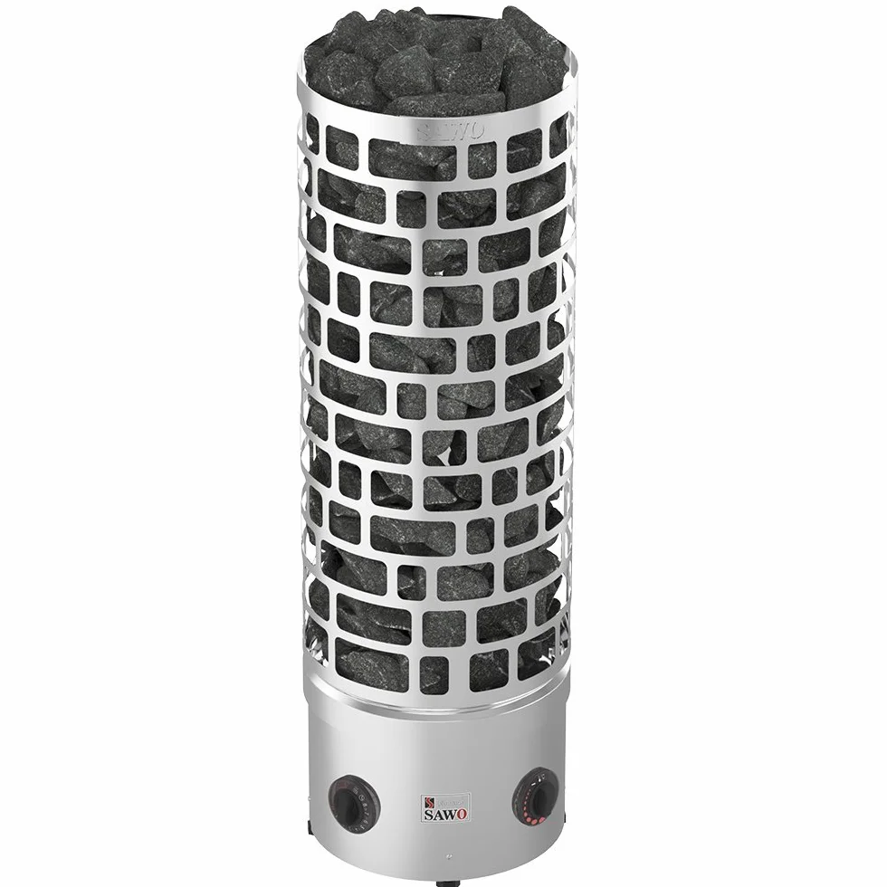 Sawo Aries Round Tower Premium 3HE Sauna Poêle Électrique 7,5 kW 230V 1N / 400V 3N