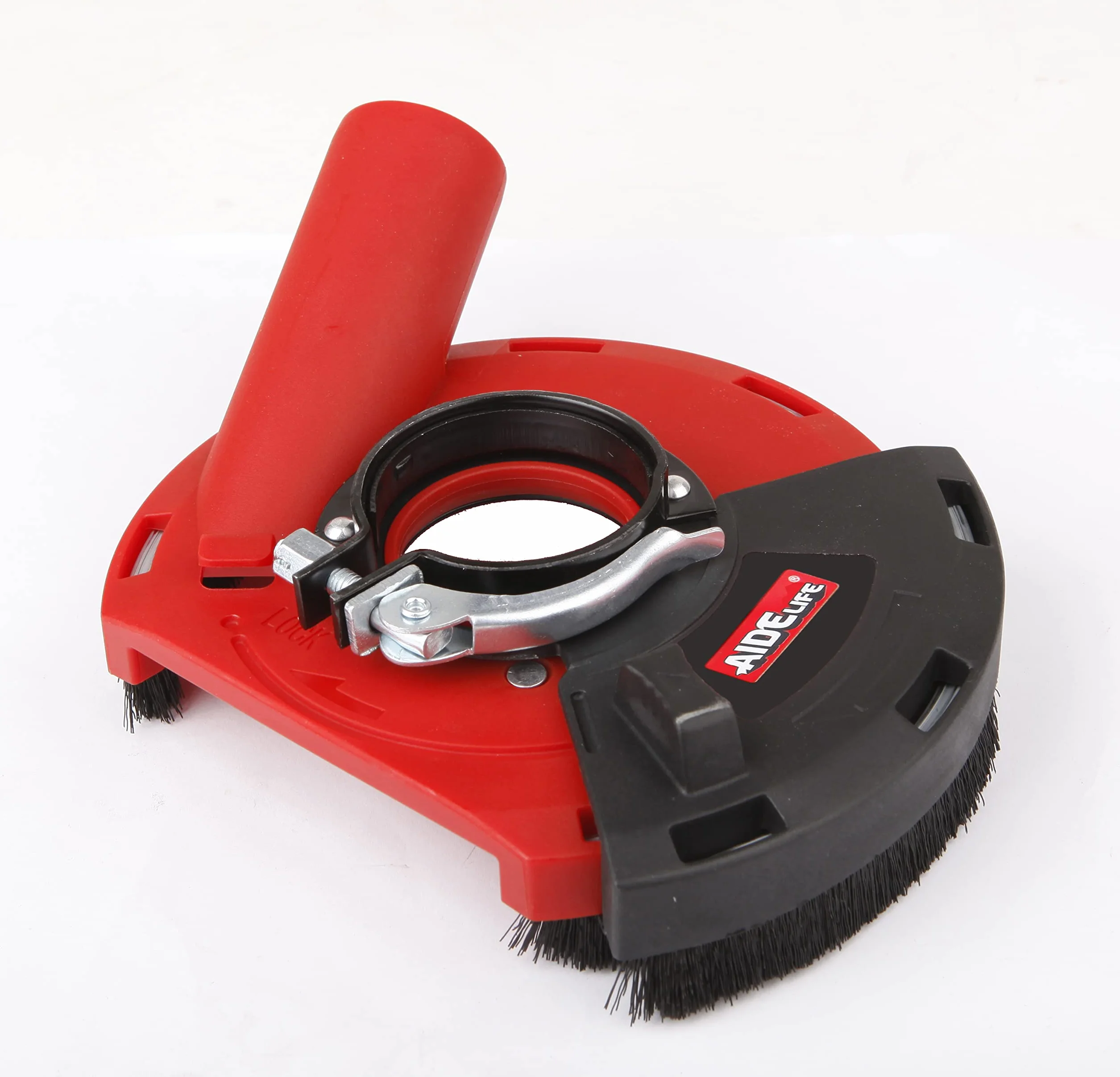 Aidelife Capot de Protection Meuleuse Angulaire 115/125mm avec Bague d'Adaptation et Connecteur d'Aspirateur + Disque Diamant Béton 125mm