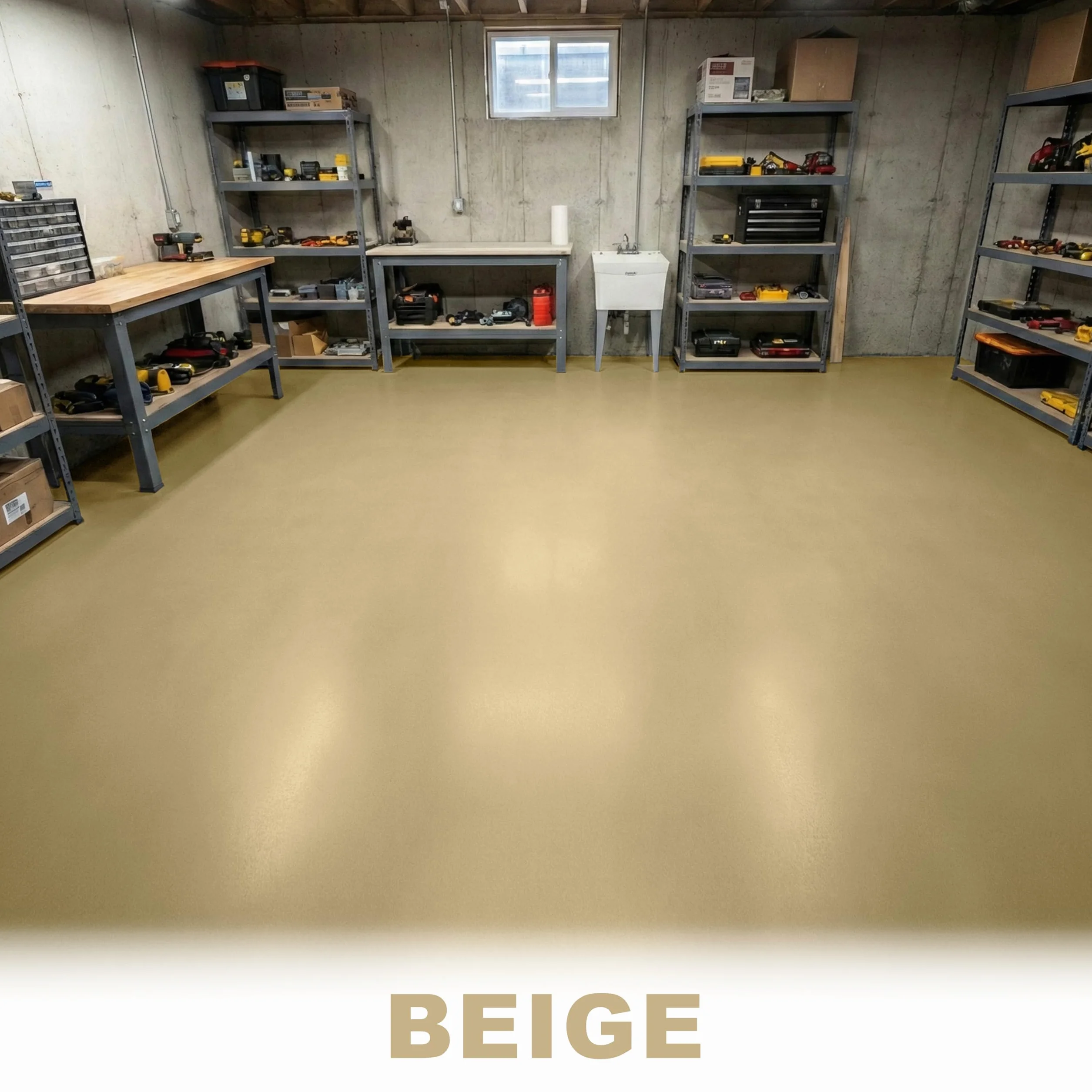 WO-WE Peinture Revêtement Sol Béton Ciment W700 RAL 1001 Beige 10L