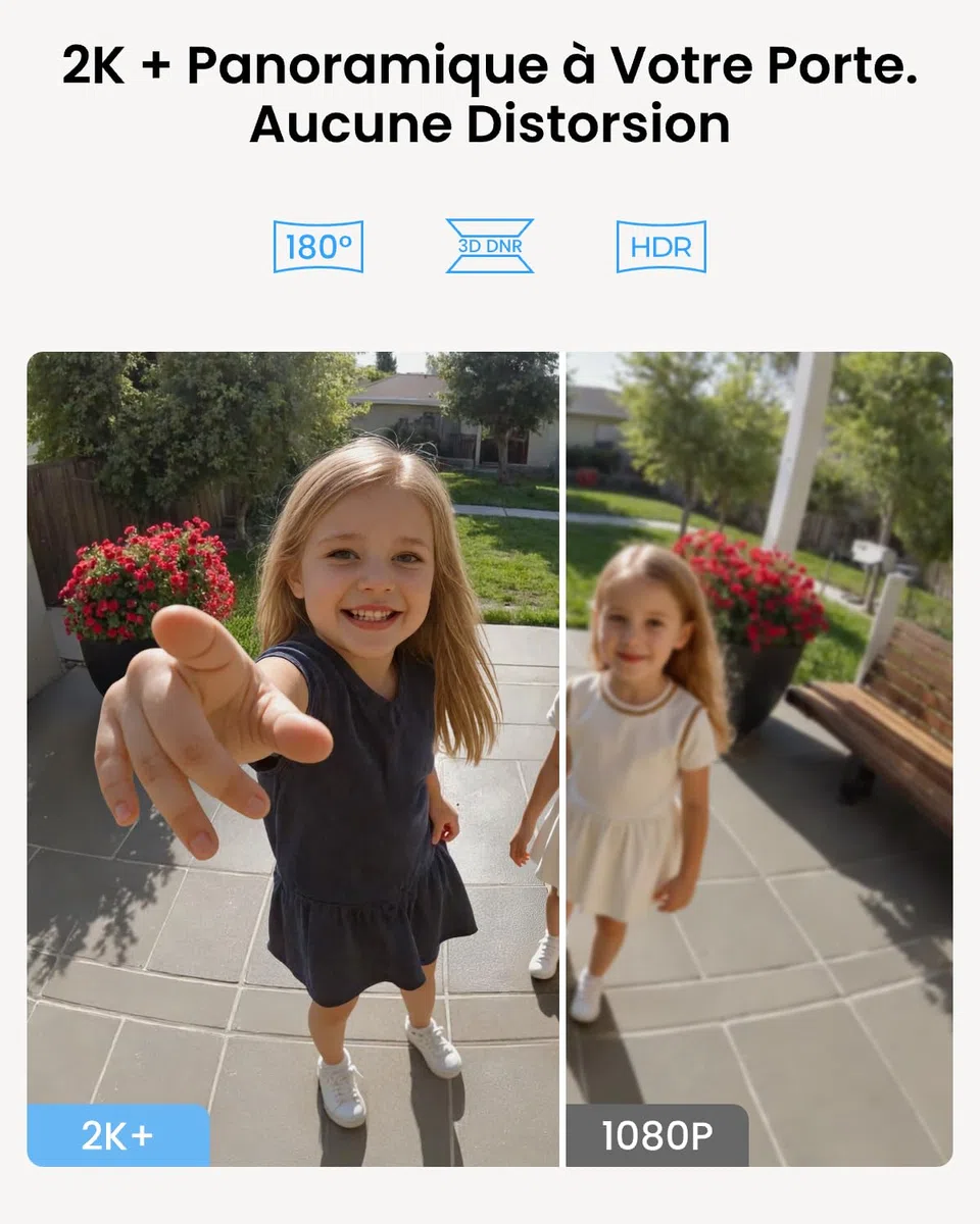 Reolink Sonnette Connectée Filaire Caméra 5MP WiFi Extérieure Étanche avec Carillon 2,4/5 GHz, Alertes Détection Humaine, Grand Angle 180°, Audio Bidirectionnel