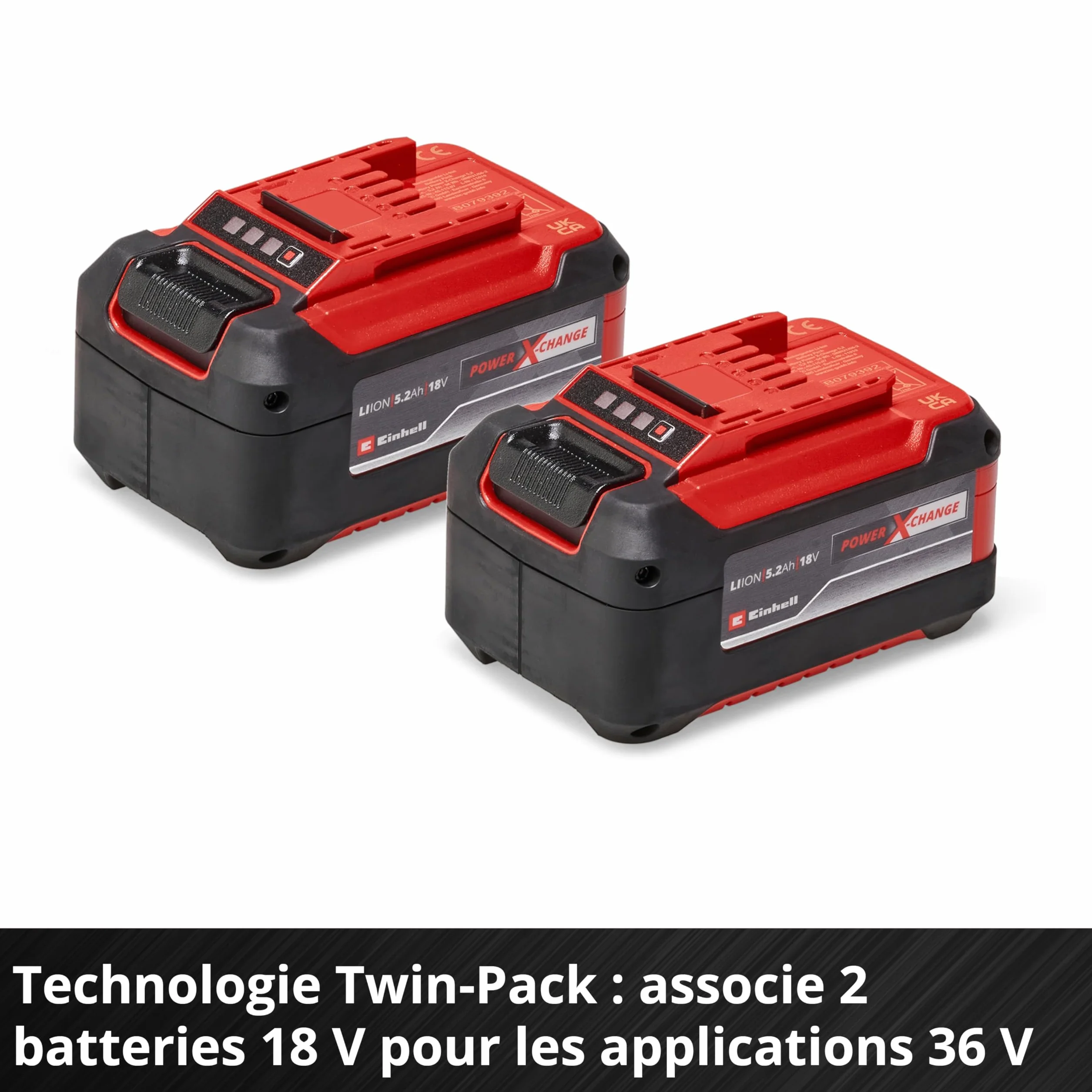 Einhell Power X-Change Double Batterie 5,2 Ah Twinpack 18 V Lithium-ION