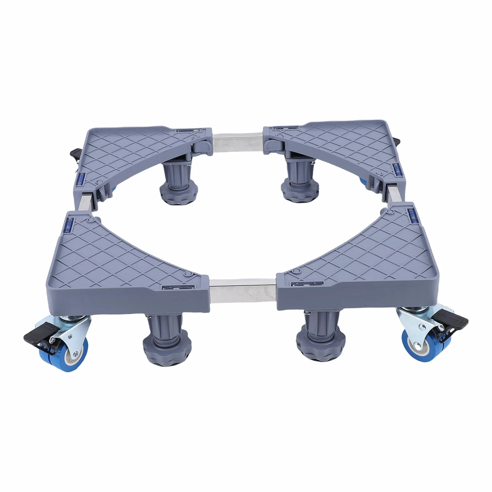 Mini Support de Réfrigérateur 4 Roues Verrouillables, Chariot de Meuble Réglable Universel, Charge 180 Kg