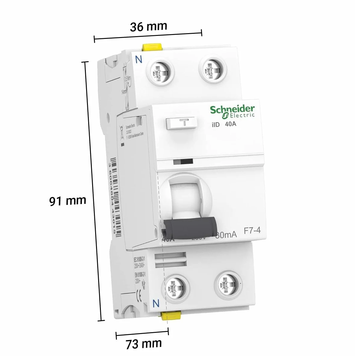 Schneider Electric A9Z21240 Disjoncteur différentiel iID 2P 40A 30mA Type A