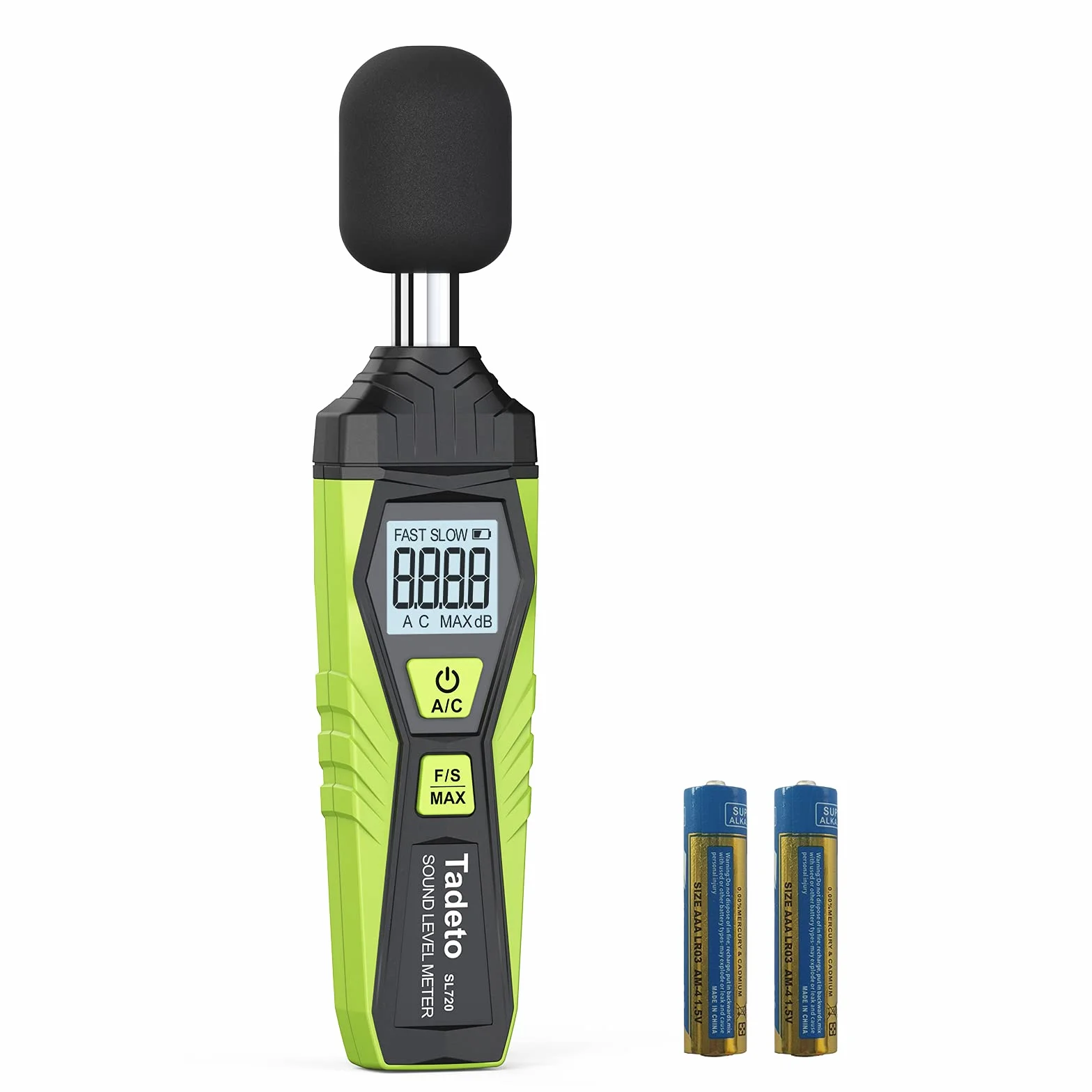 Sonomètre numérique portable décibelmètre 30dB à 130dB écran LCD A/C pondéré