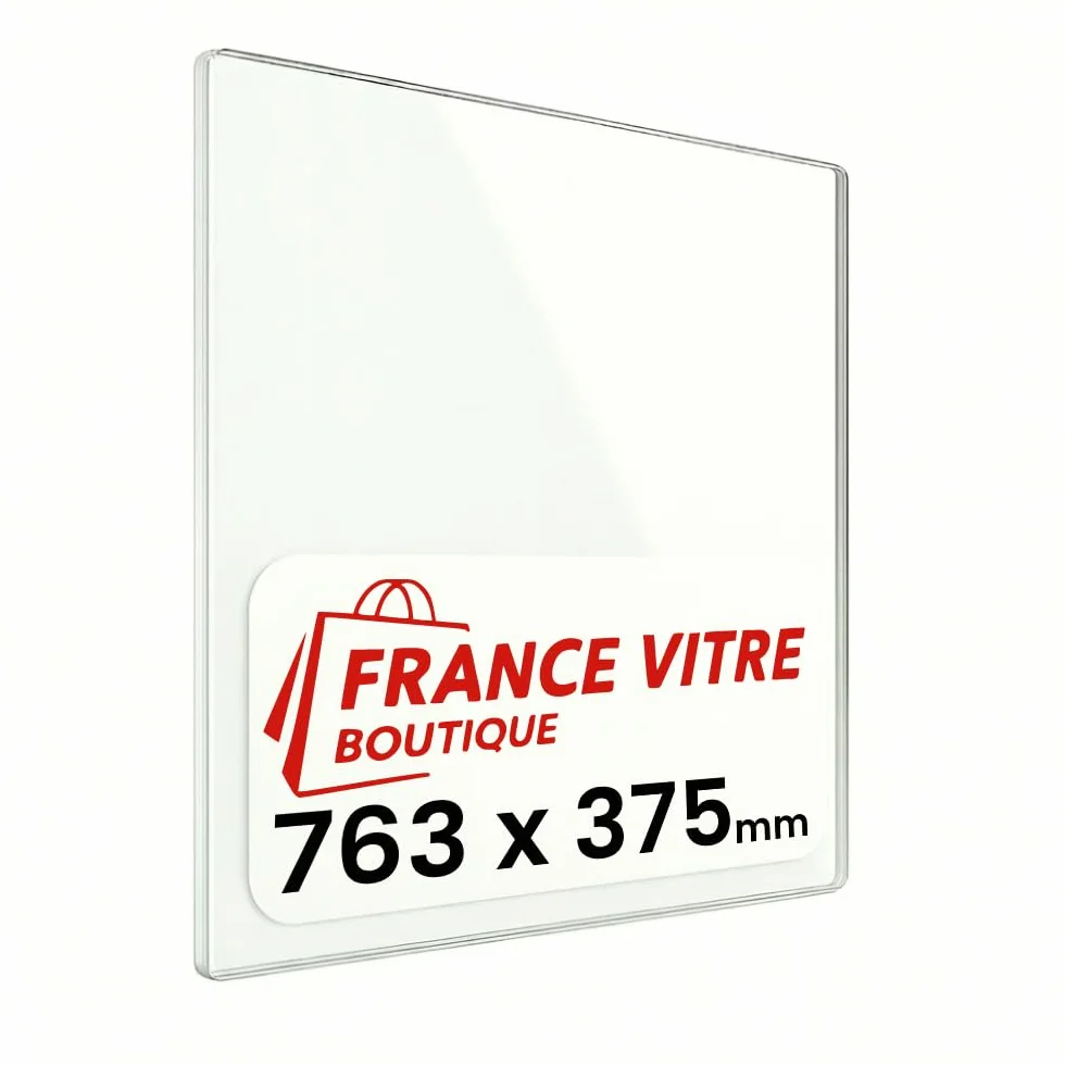 Invicta Vitre d’Insert pour cheminée 763 x 375 x 4 mm Verre de Rechange Haute température 800°C