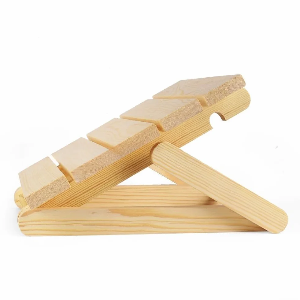 Oreiller repose-tête ergonomique en bois pour hammam spa sauna