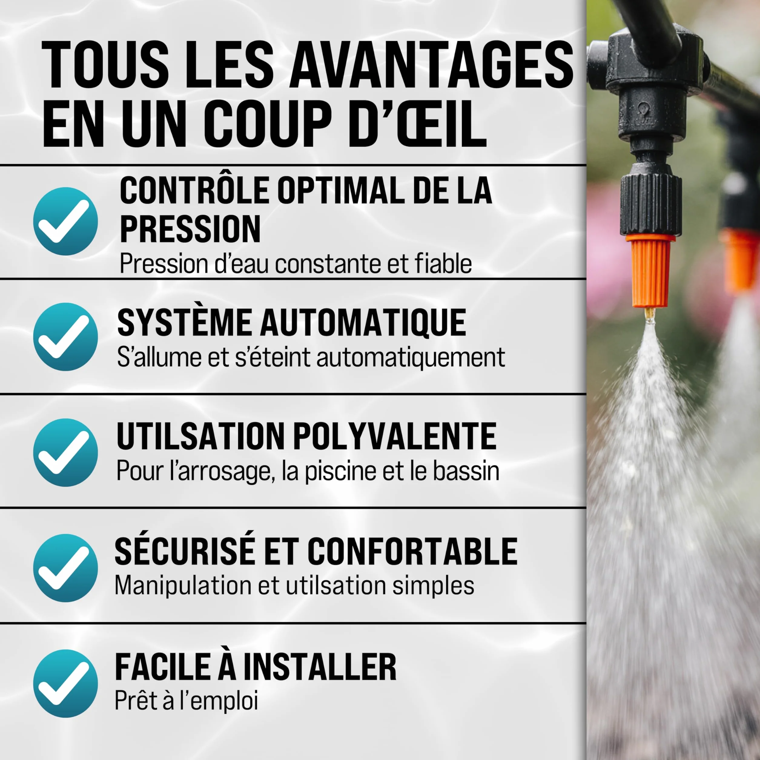 MONZANA Pressostat pompe eau 10 bar protection fonctionnement à sec contrôleur pression