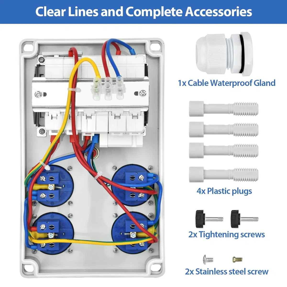 Coffret Électrique de Chantier 230 V IP67 Répartiteur Mural 16 A