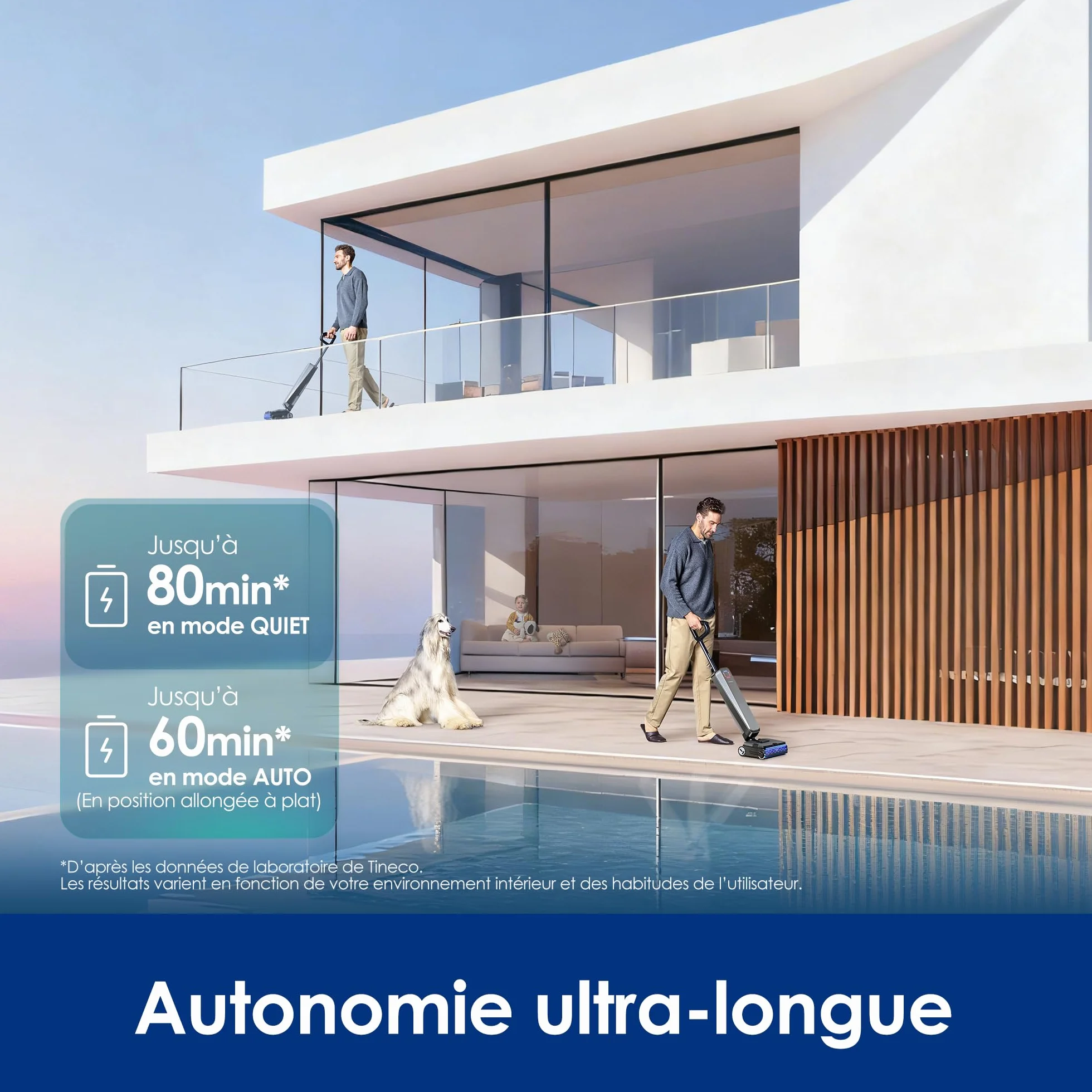 Tineco Floor One S9 Scientist Aspirateur Laveur StreakFree HydroBurst SmoothDrive 360° Anti-emmêlement DualBlock FlashDry 85°C autonomie 80min Nettoyage Bords 3 Faces 180° à Plat