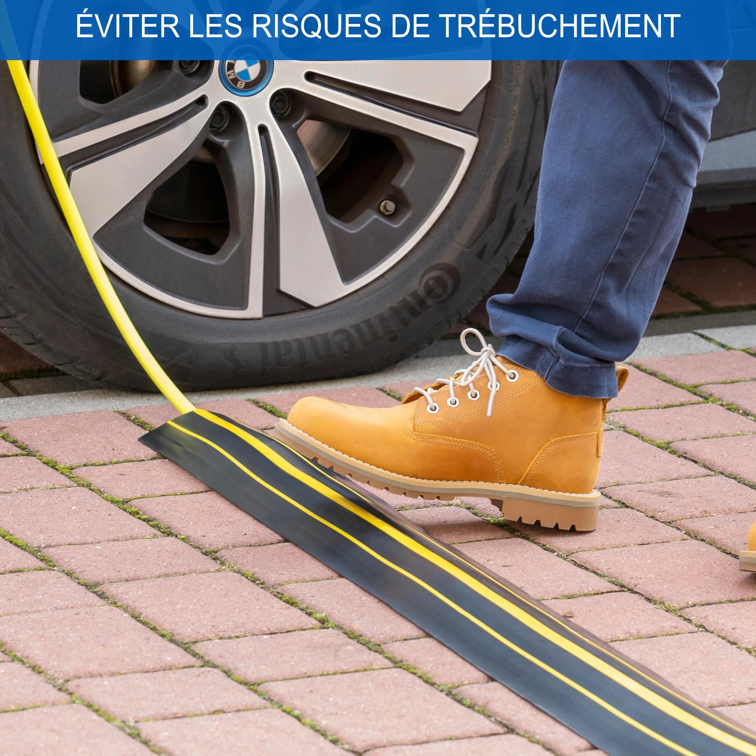 Passe-câble 2,5m Type 2 pour câble de chargement voiture électrique extérieur robuste