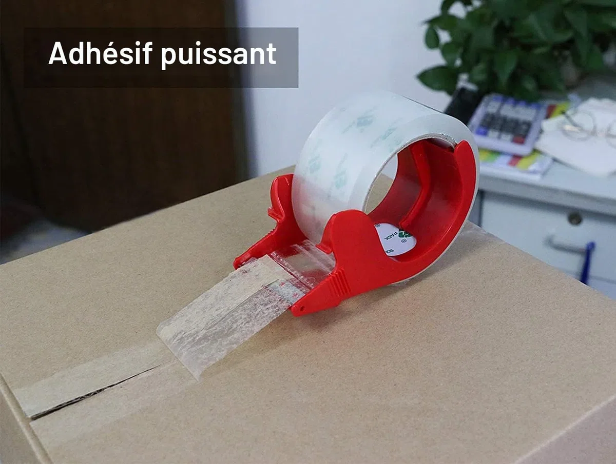 BOMEI PACK Ruban Adhésif Transparent 18 Rouleaux 66m x 48mm pour Emballage Carton