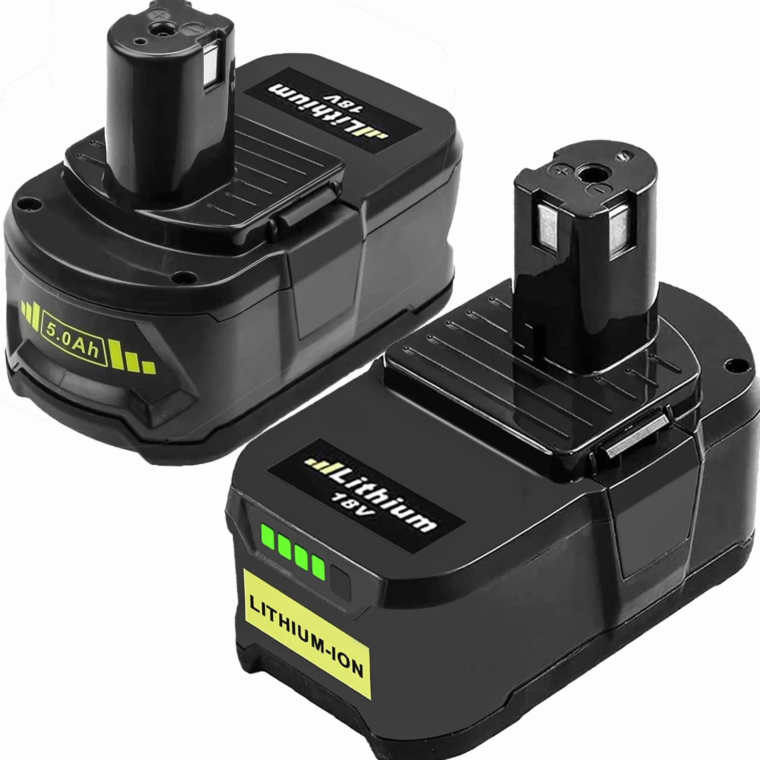 Batteries de Rechange Ryobi 18V 5000mAh B18L25 RB18L13 RB18L50 RB18L40 avec Indicateur LED