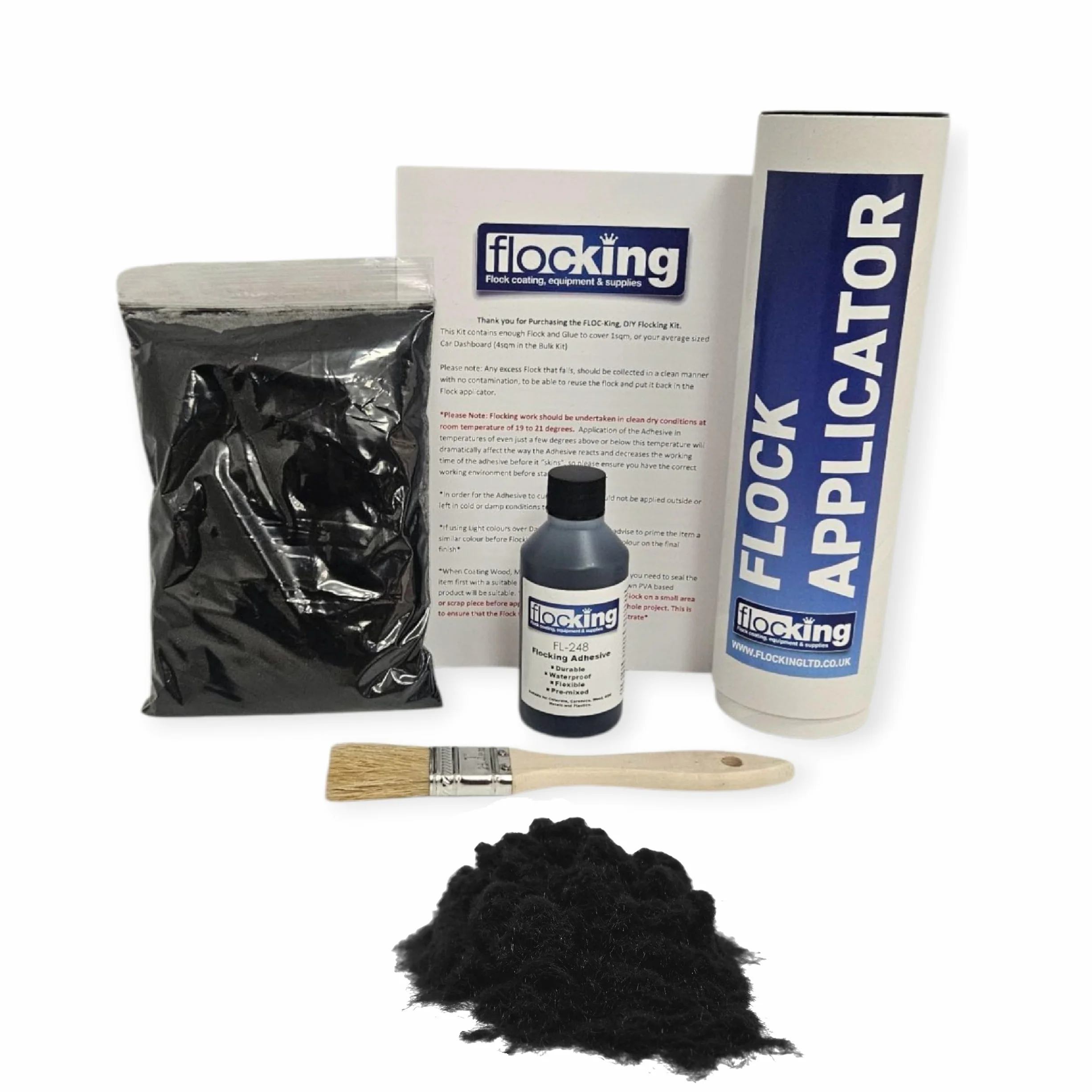 Kit de Flocage pour tableau de bord Floc en nylon Finition durable noir