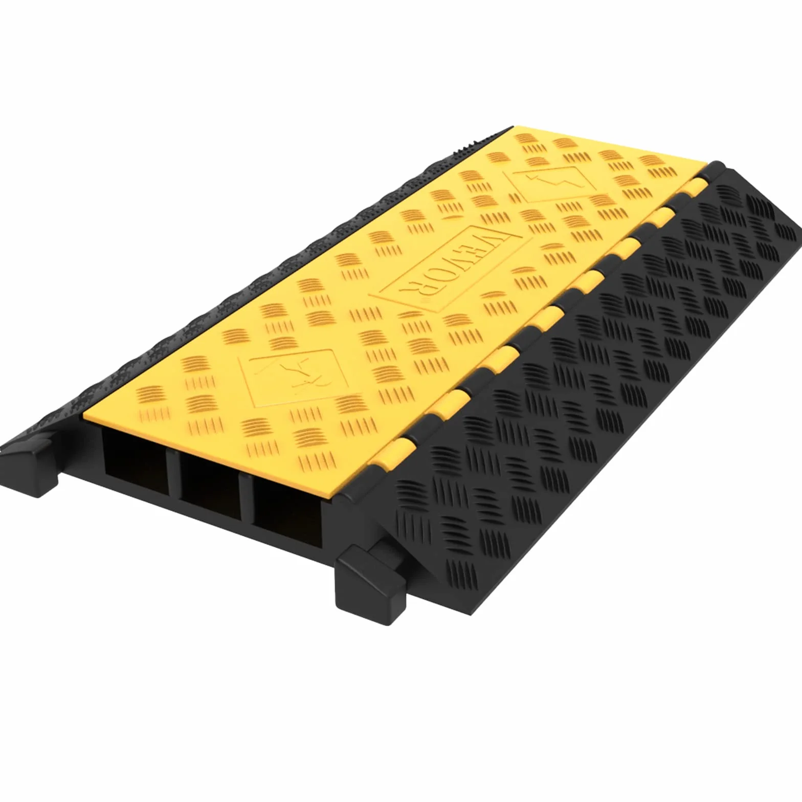 VEVOR Rampe de Protection de Câble 2993 kg 3 Canaux Passe Câble Sol