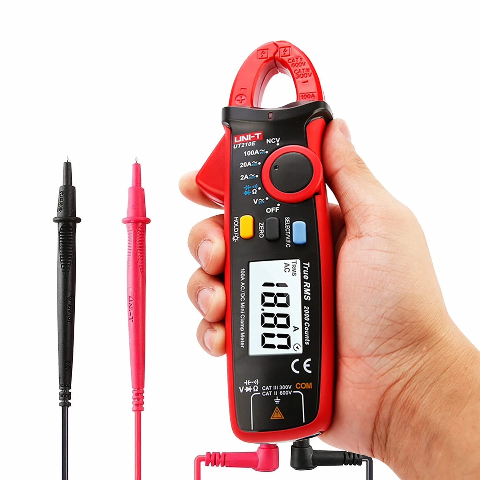 UNI-T UT210E Mini Pince Numérique Ordinateur de poche Vrai RMS AC DC Testeur Résistance Capacitance