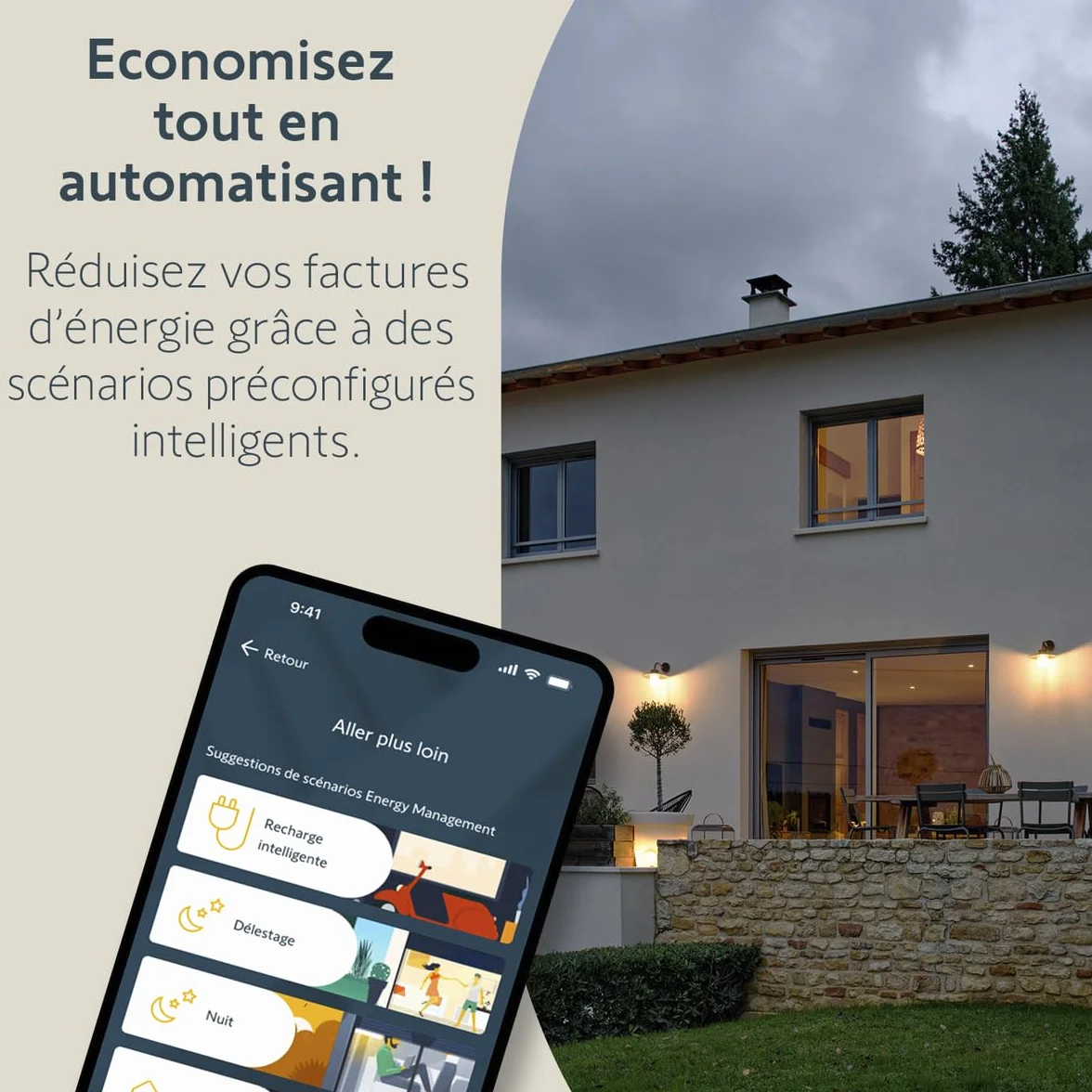 Somfy Capteur de consommation connecté Zigbee Mesure électrique compteur Linky TaHoma switch