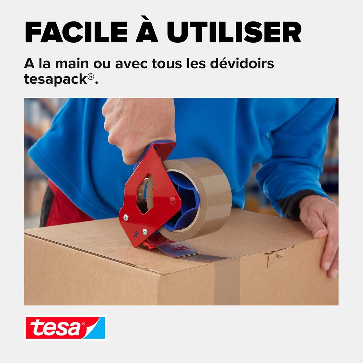 tesapack Ultra Strong Ruban Adhésif d'Emballage PVC 65m x 50mm Marron Lot de 6