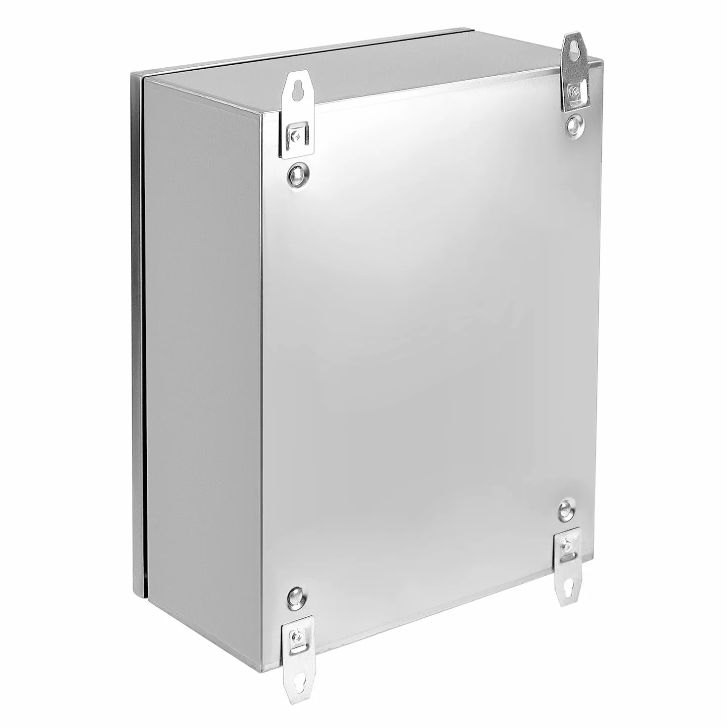 QWORK Armoire de commande acier inoxydable 304 50x40x20 cm coffret d'alimentation mural serrure solide joint étanche
