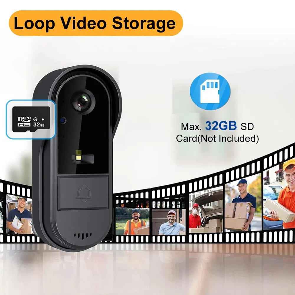 TKMARS Sonnette sans Fil avec Caméra 1080P Extérieur Étanche IP67 Visiophone Vidéo Écran IPS 4.3 Interphone Vidéo Angle de Vision 170 Portier Vidéo