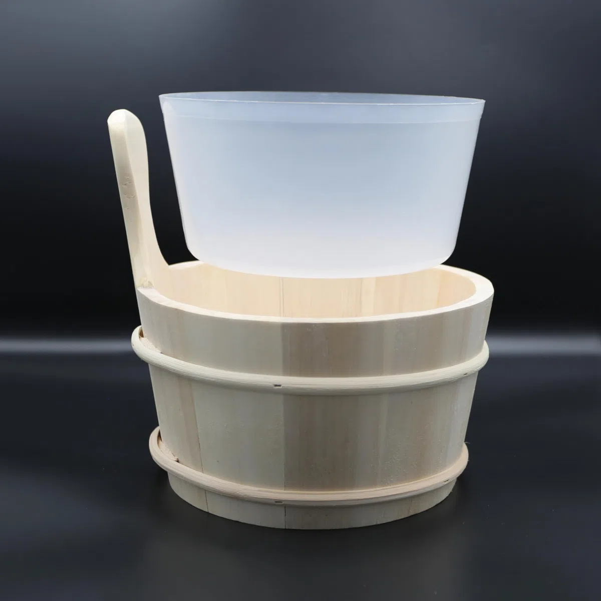 HAF Seau de sauna Espe 4 litres insert louche 40 cm pin résistant humidité Allemagne
