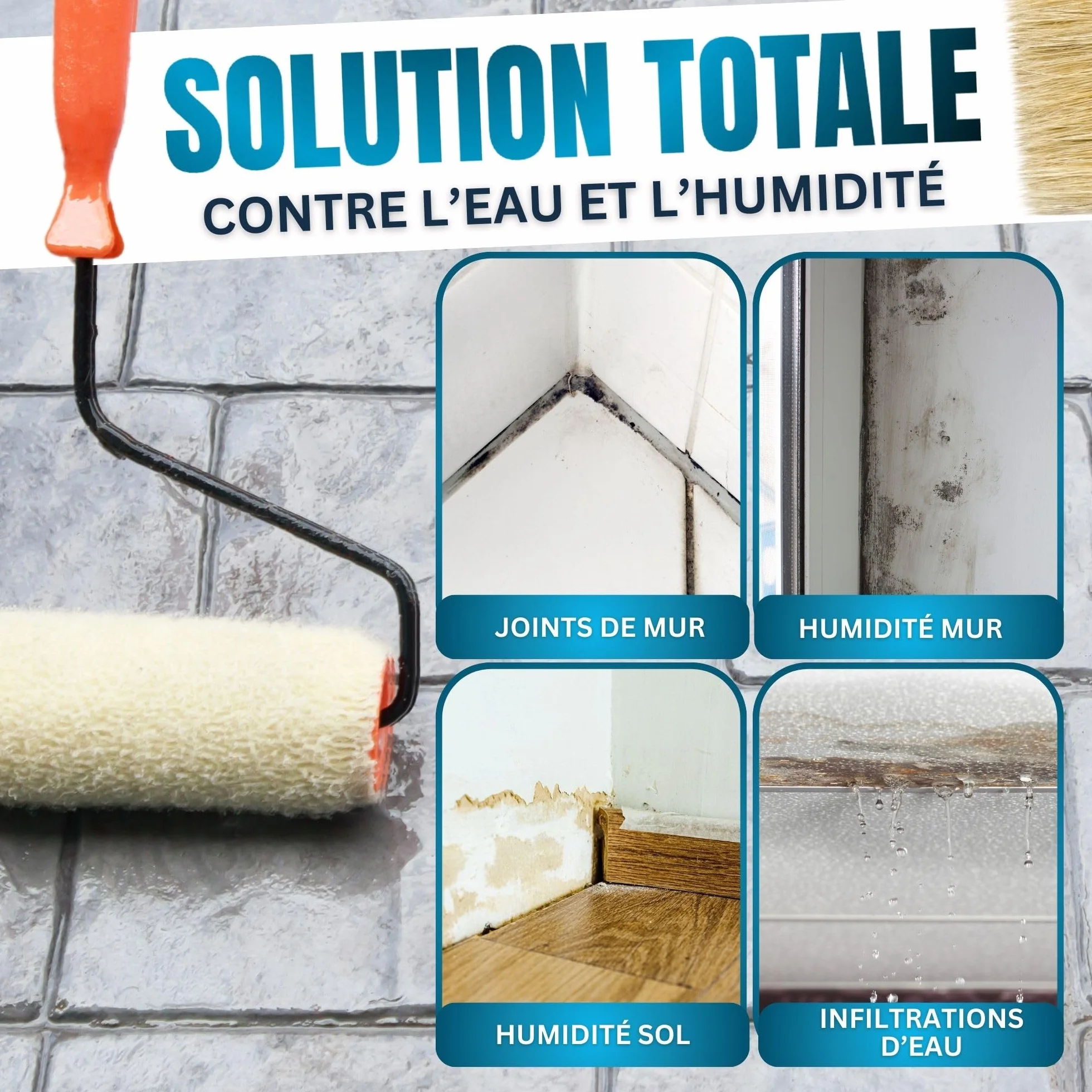Imperméabilisant Transparent au Polyuréthane, Scellant Étanche pour Toits, Terrasses et Extérieurs