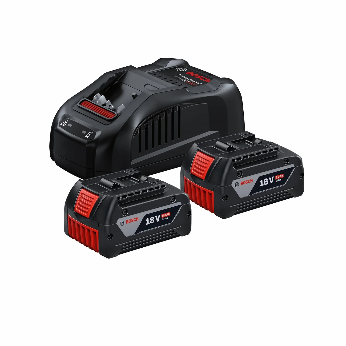 Bosch Professional 18V System Starter-Set 2 Batterie GBA 18V 5.0Ah + Chargeur Rapide GAL 1880 CV