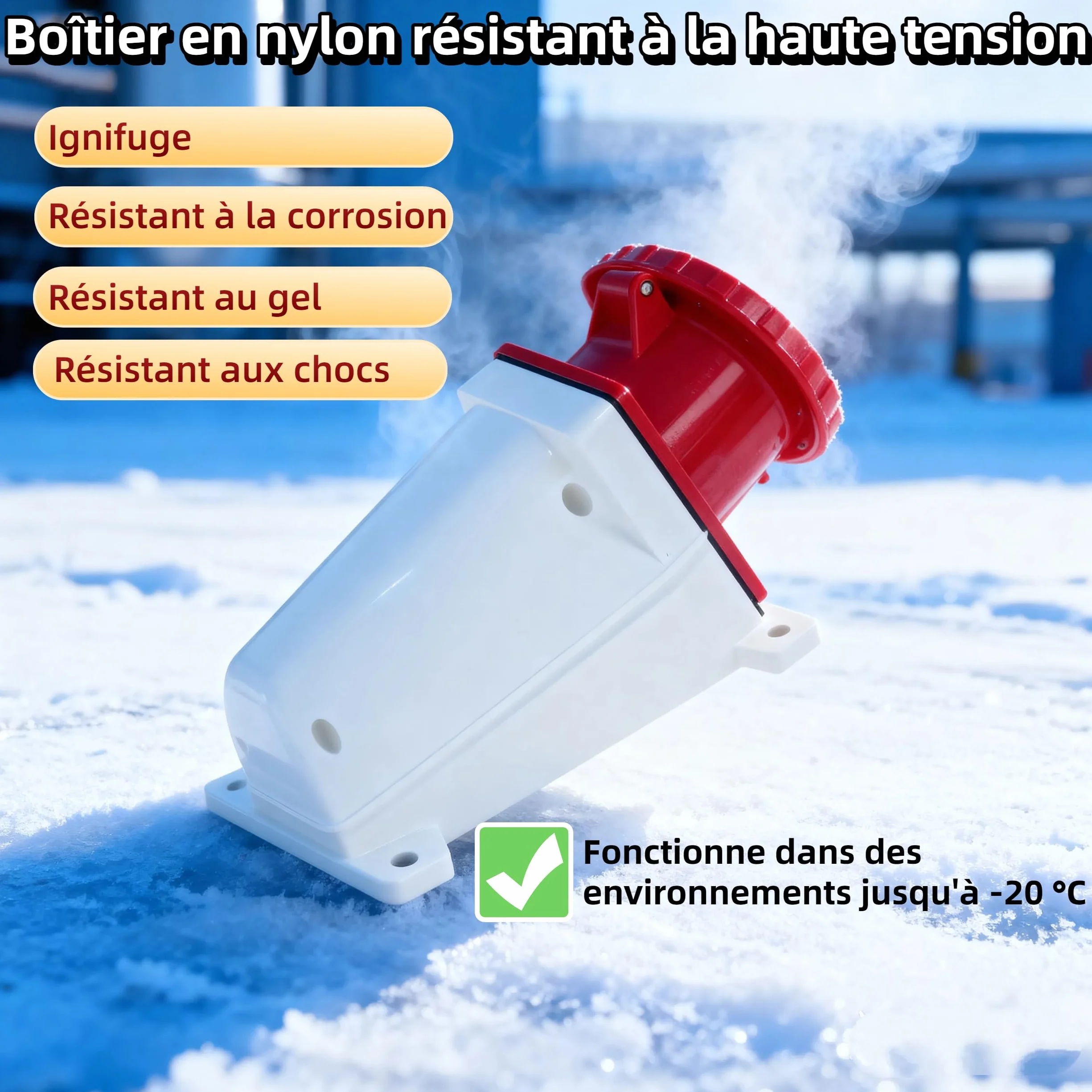 Prise CEE 125A 5 Broches IP67 Industrielle Étanche Mâle-Femelle